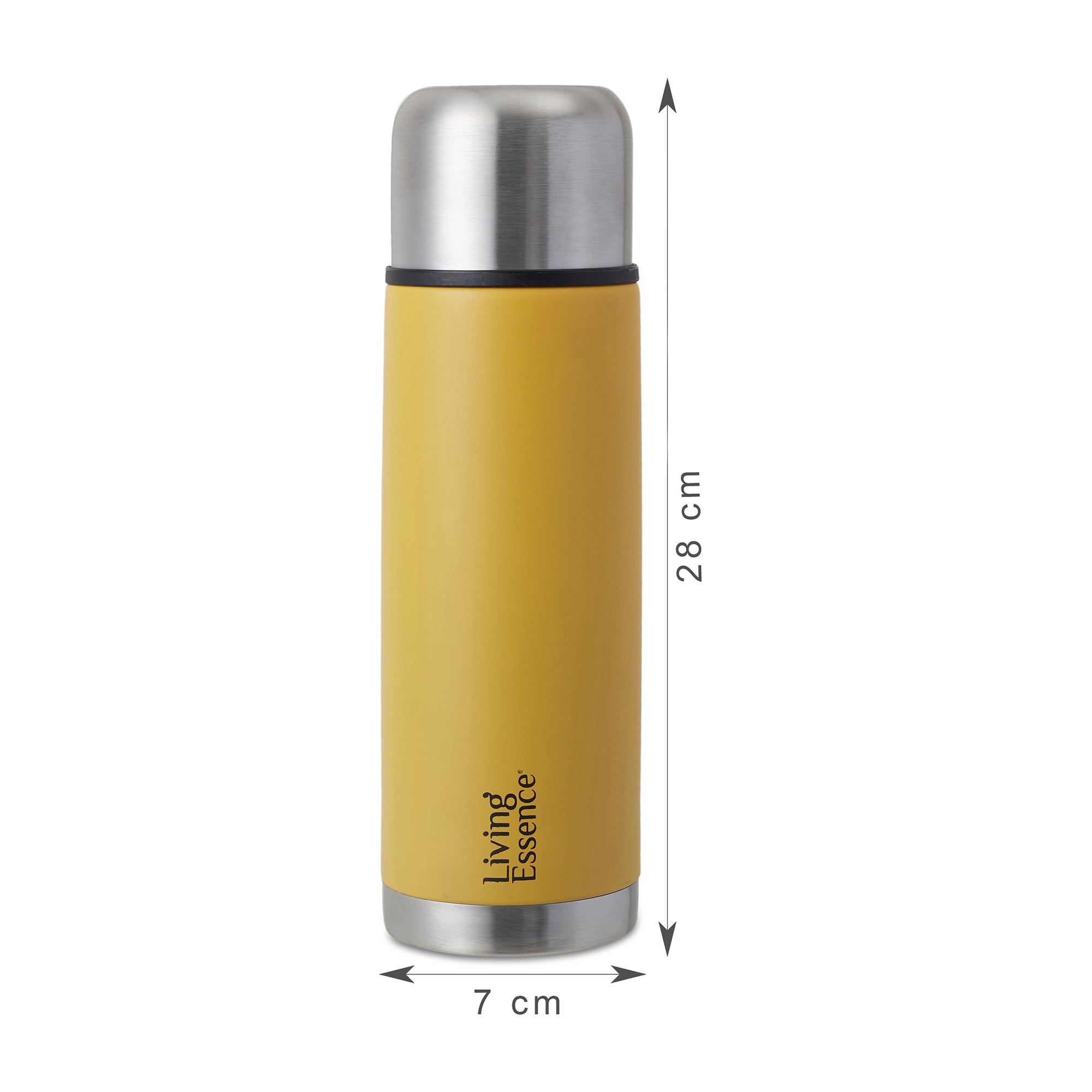 Fiesta Thermosteel Puro Vaccum Flask Combo Set of 2 in Mustard Colour