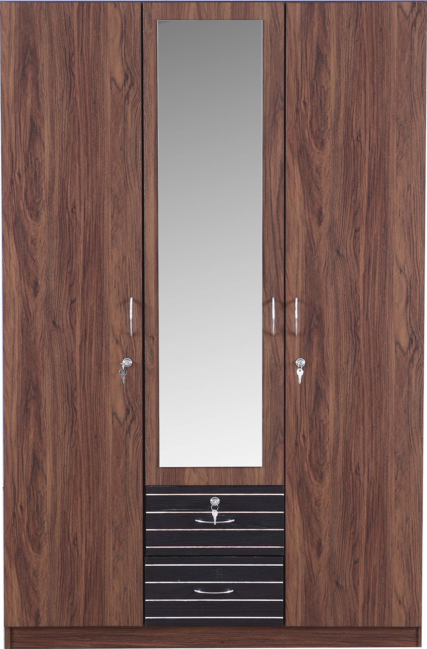 Molly Engineered Wood Three Door Wardrobe