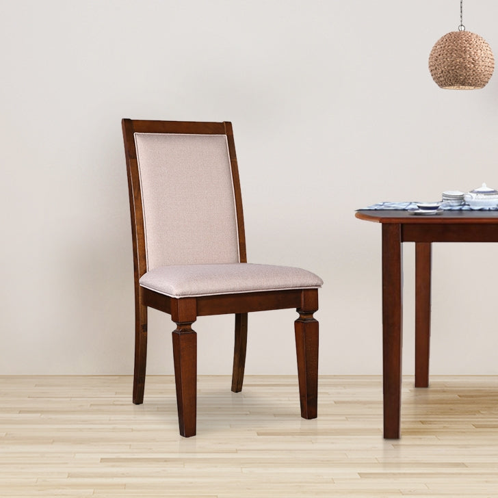 Bliss Solidwood Dining Chair Set of 2 in Beige Colour