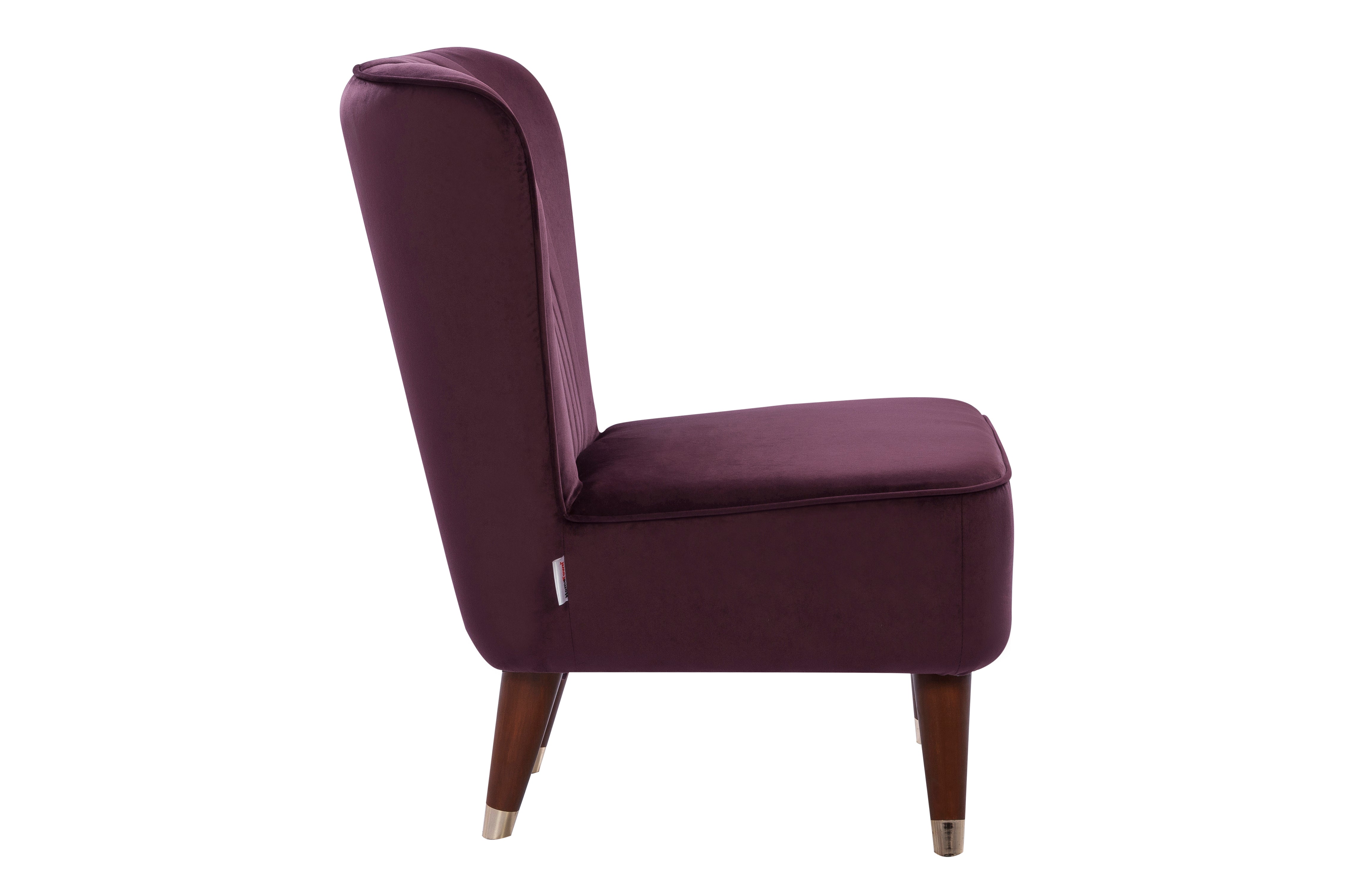 Jane Velvet Accent Chair in Wine Colour