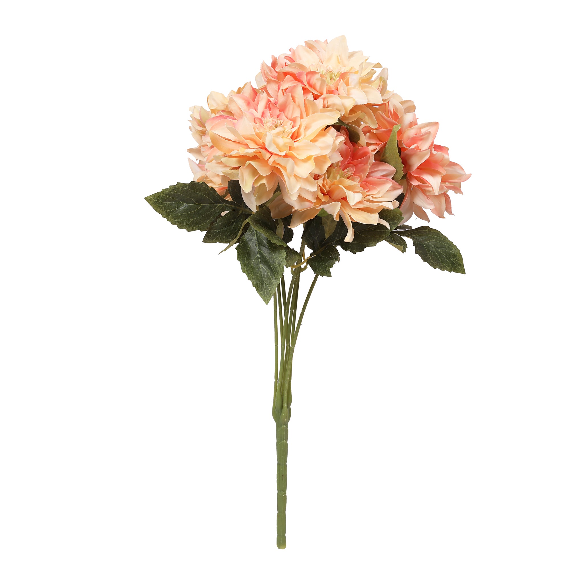 Blume Artificial Flower Dahlia Bunch 48cm in Peach Colour By Living Essence