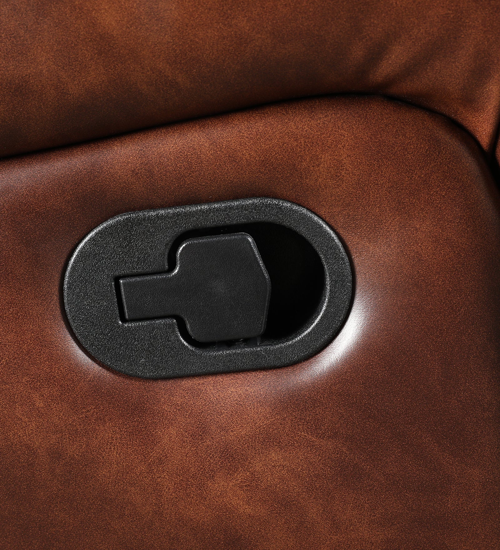 Urbano Leather Fabric Two Seater Recliner in Brown Colour