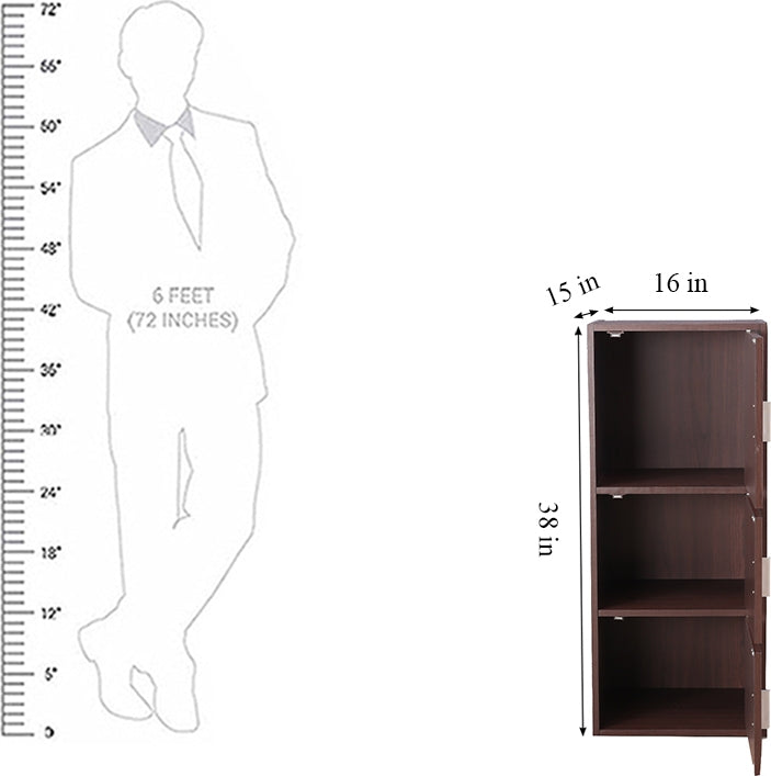 Combo - Buy Albert Engineered Wood 3 Tier + 4 Tier + 3 Tier in Cherry Brown Colour