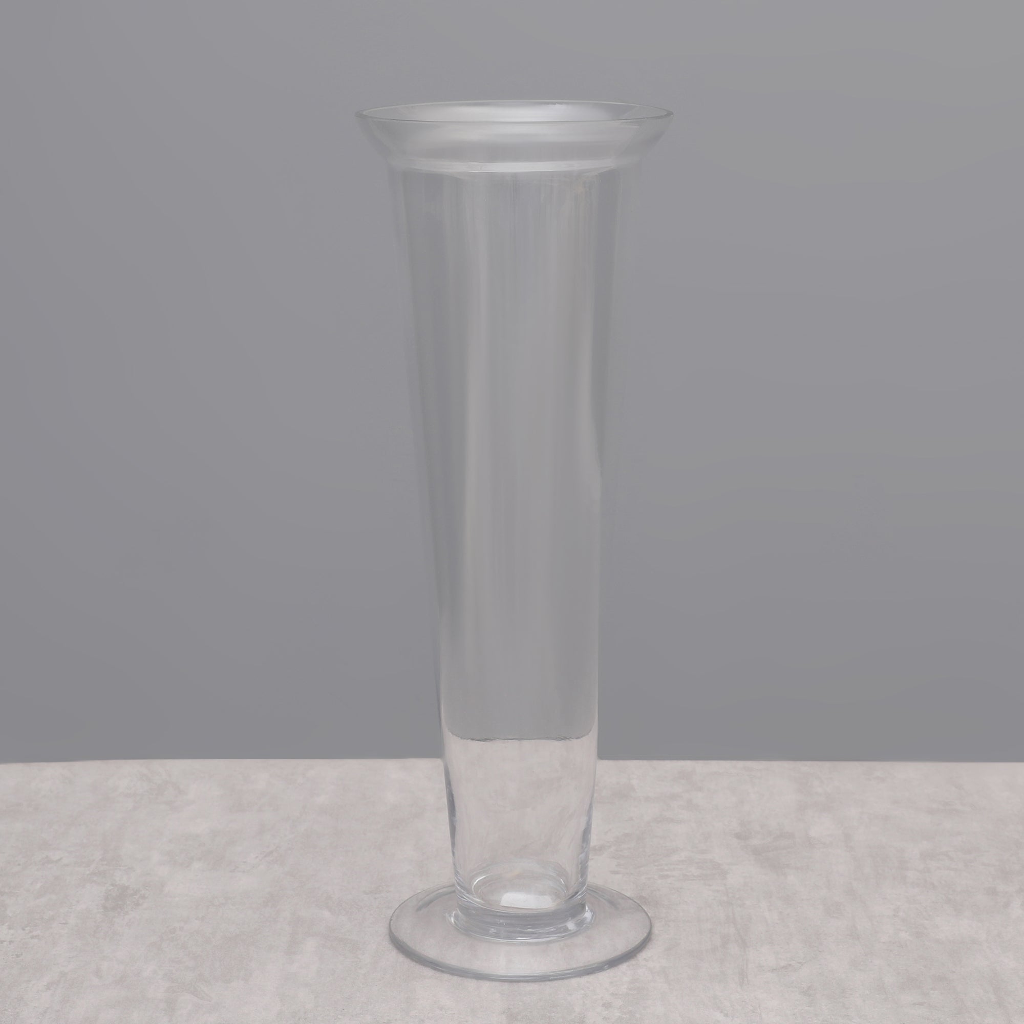 EDEL MODERN CLEAR GLASS MEDIUM SIZED VASE BY LIVING ESSENCE
