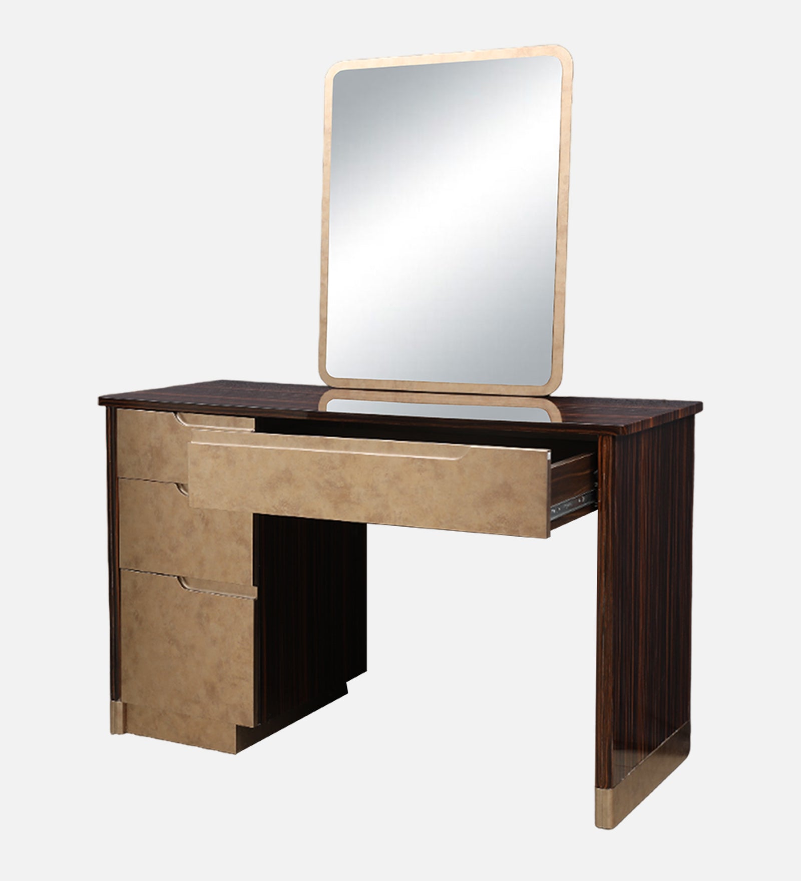 Arabella Dresser With Mirror in Matt Gold Colour