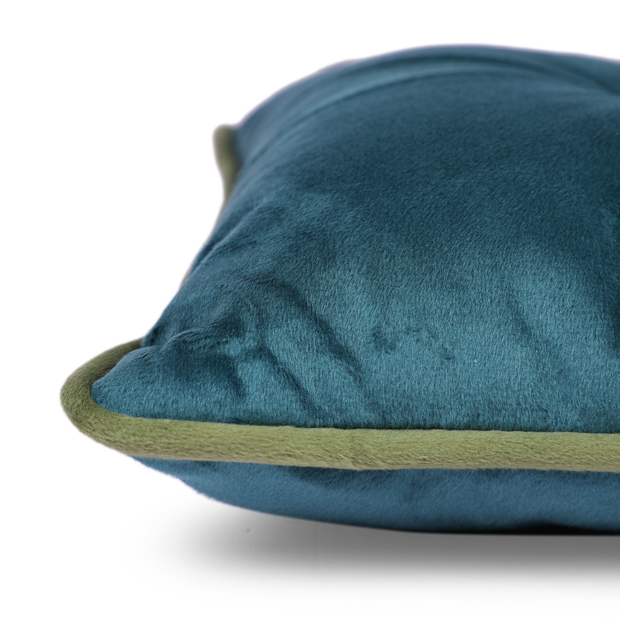 Velvet Solid Dori Filled Cushion Aqua, 30X30cm