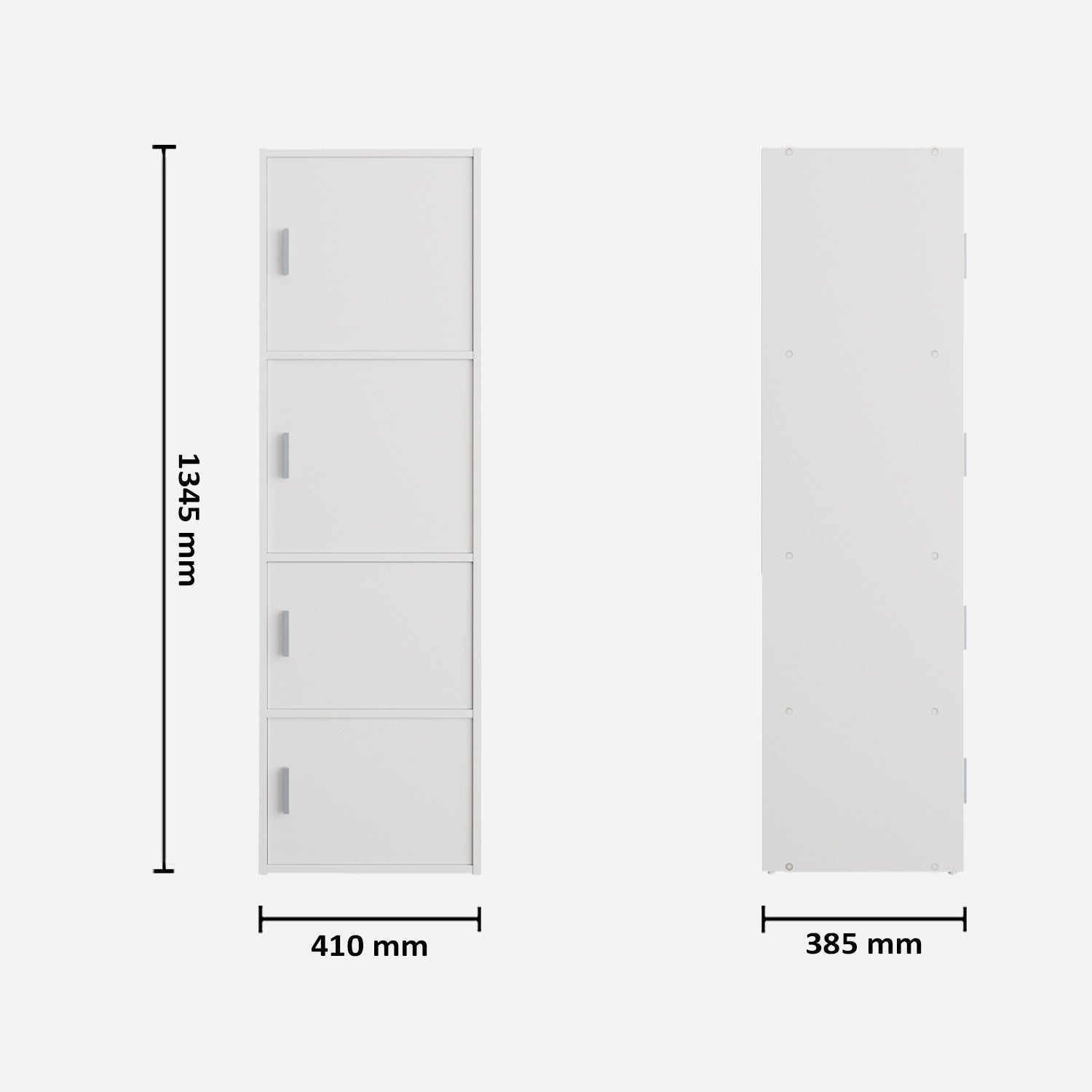 Albert Engineered Wood 4 Tier Cabinet in White Colour