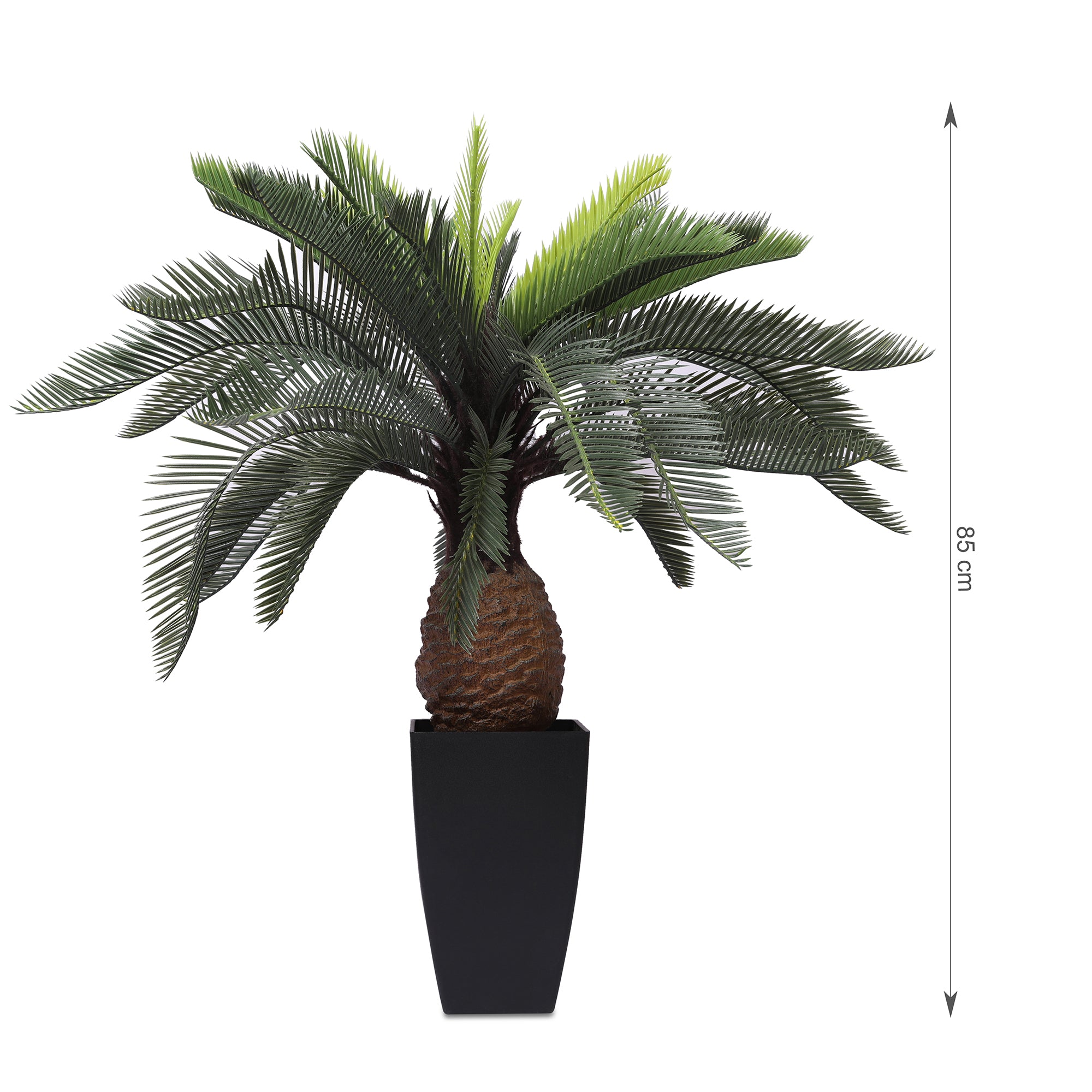 Blume Artificial Potted Plant Cycas Palm 85cm in Green Colour By Living Essence