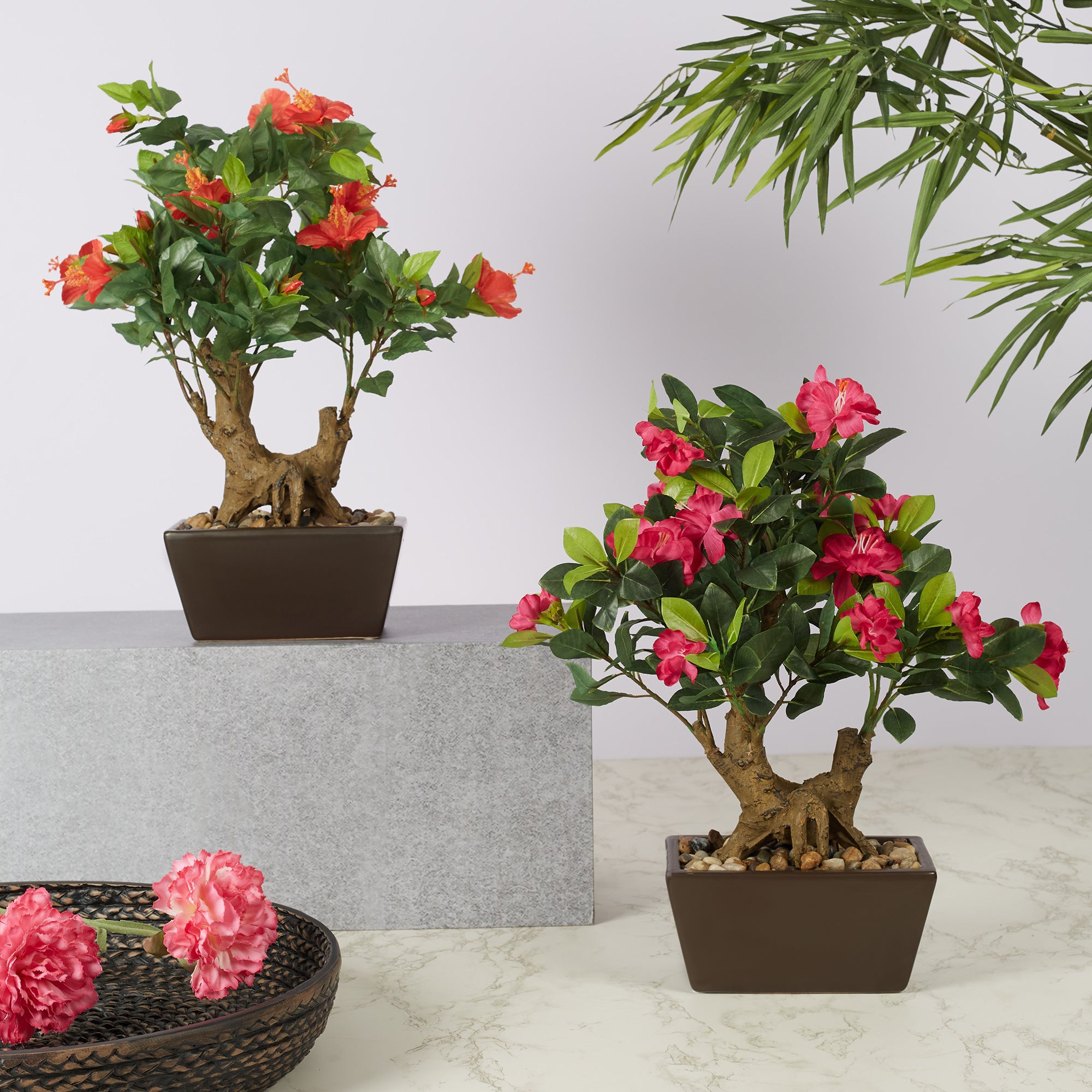 Ilana  Faux Rhodendendron Ceramic Potted Plant 43 Cm in Pink Colour