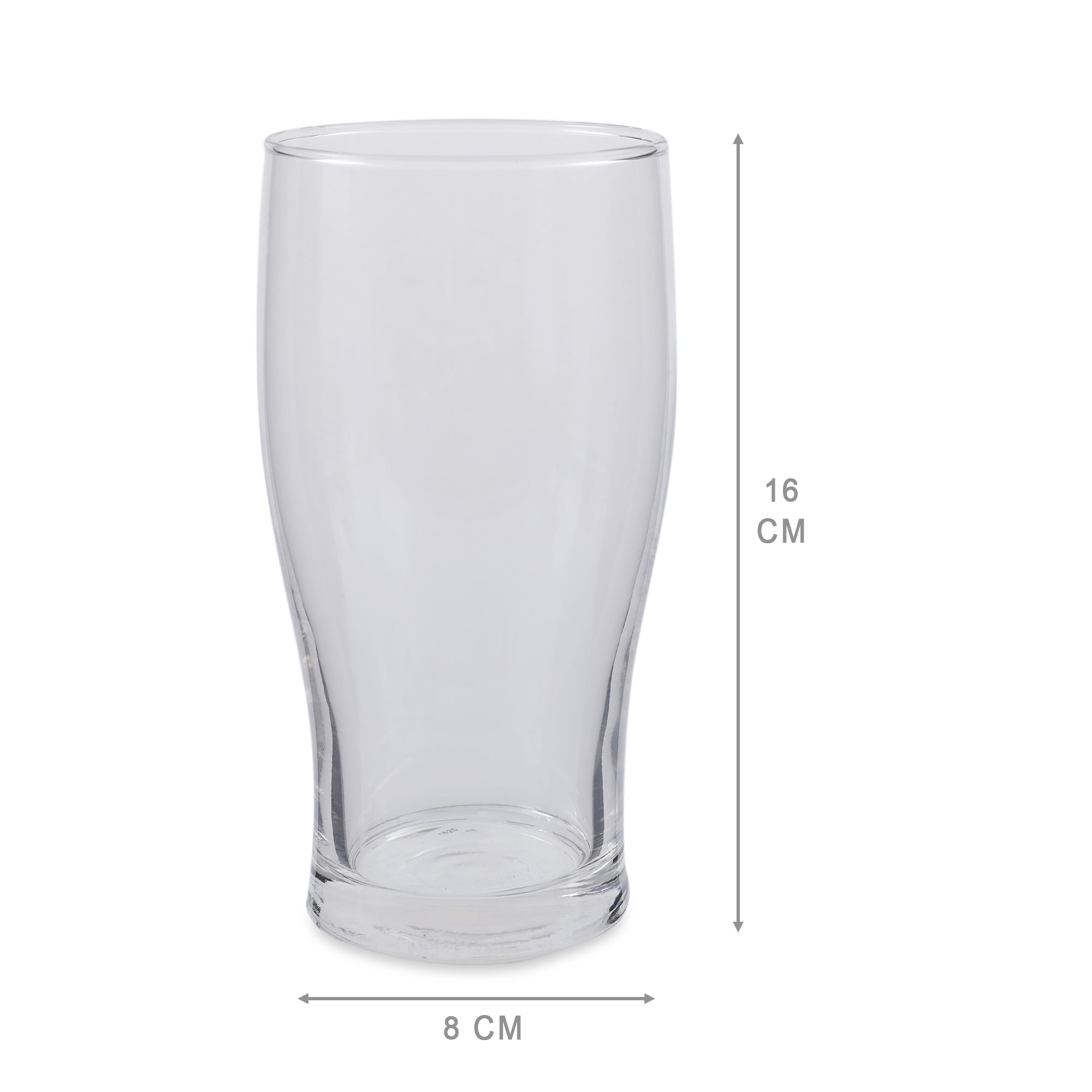 Ebony  Tulip Pint Beer Glass 540 ML in Transparent Colour
