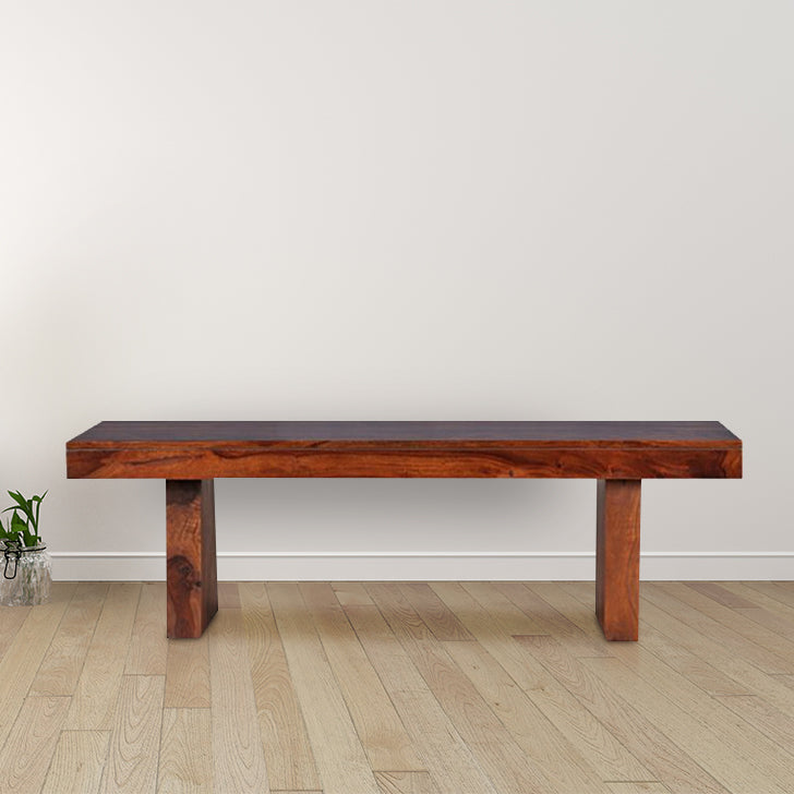 Austin Sheesham Wood(Rosewood) Dining Bench for 6 Seater in Honey Colour