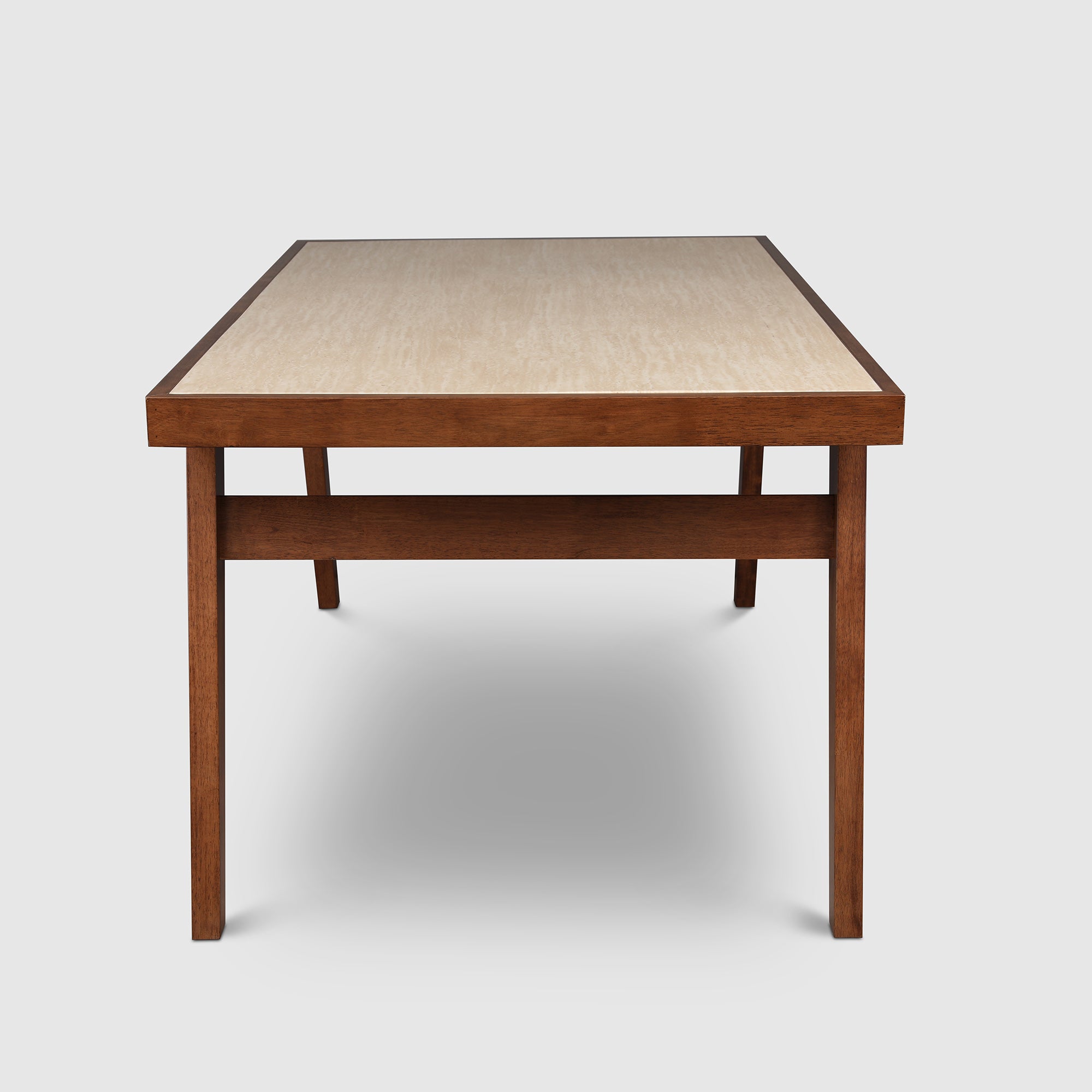 Jensen Marble Finish Six Seater Dining Table in Walnut Colour