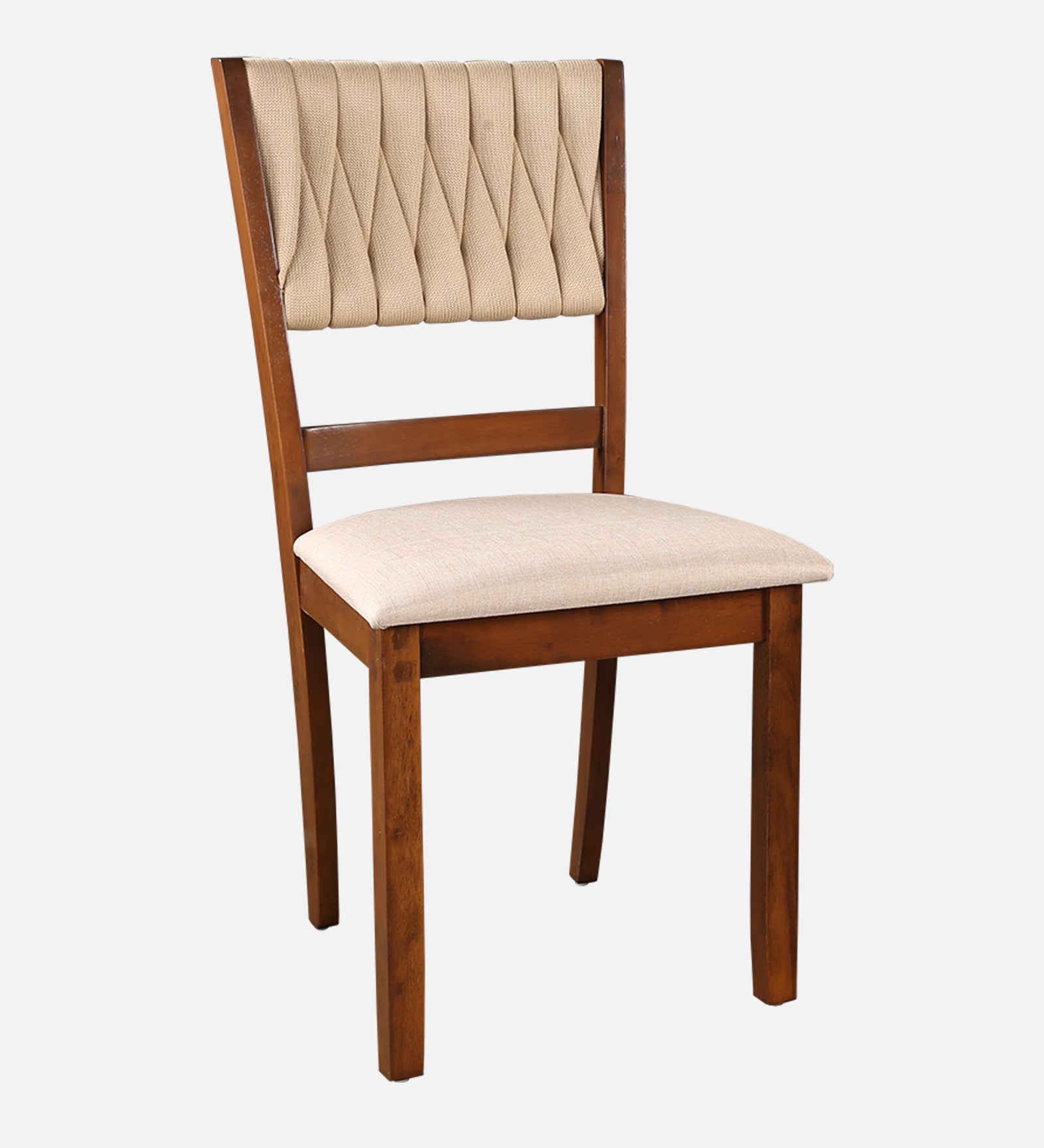 Quest Rubberwood Dining Chair Set of 2 in Walnut Colour