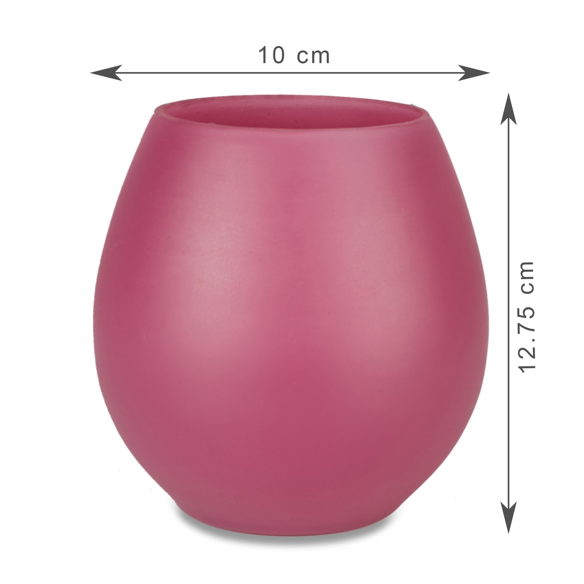 Emilia Glass Frosted Colored Jar With Lid in Plum Colour