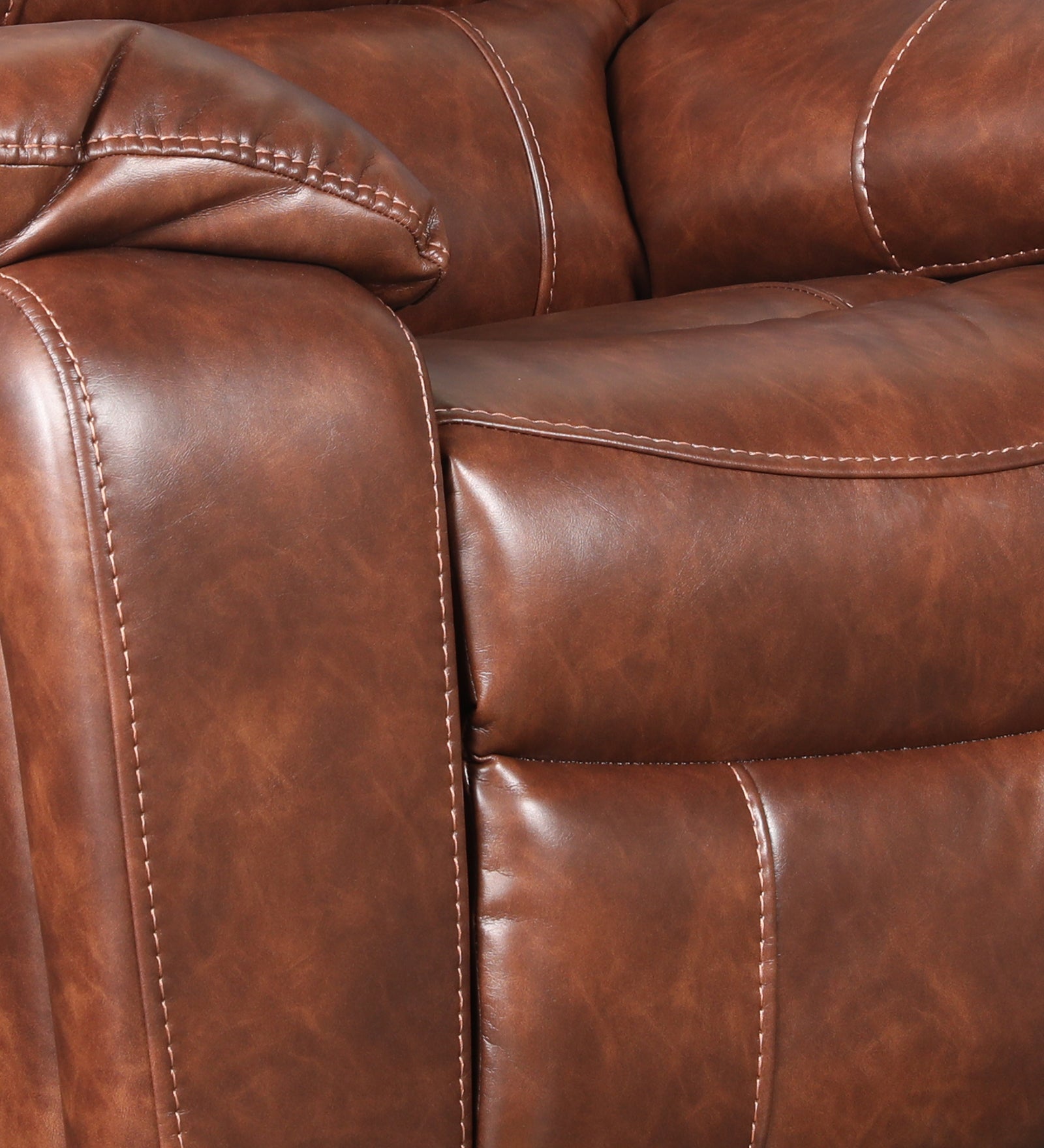 Urbano Leather Fabric Single Seater Recliner in Brown Colour