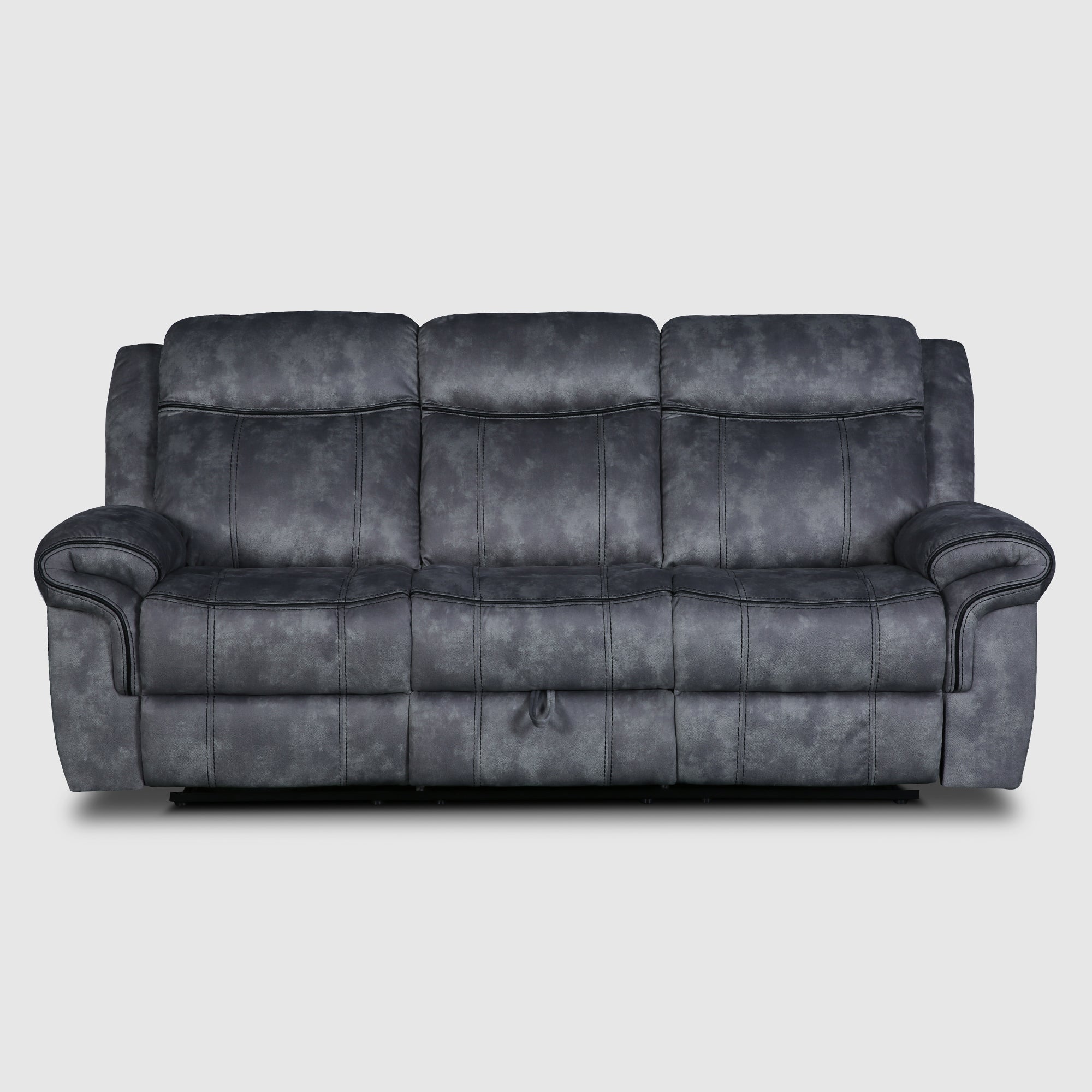 Enfield Fabric 3 Seater Recliner in Grey Colour