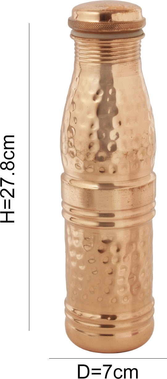 Copper Drinking Bottle in Brown Colour by Living Essence