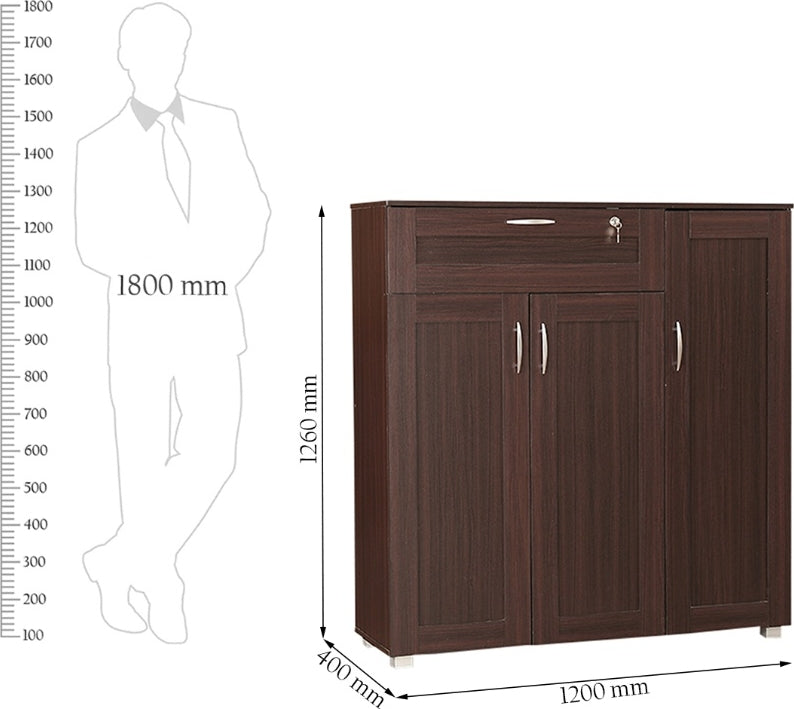 Morley Shoe Rack in Wenge Colour