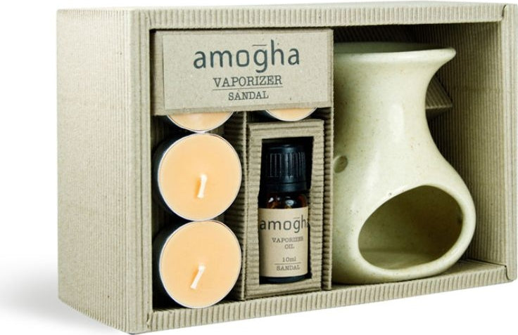 Amogha Ceramic Vapouriser Set in Sandal Colour
