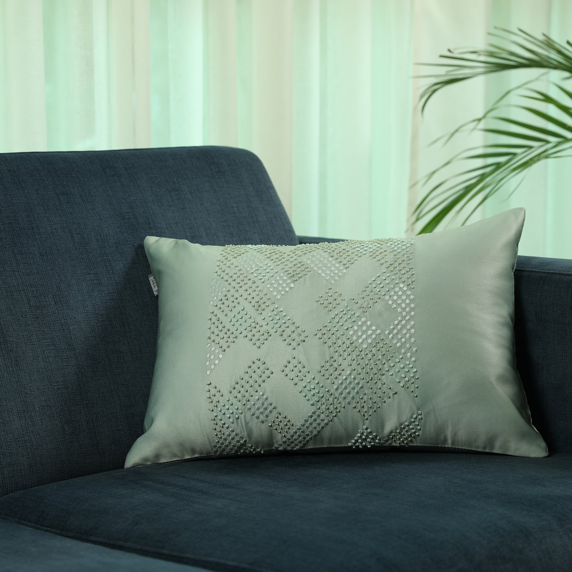Swarna Cushion Cover Sage, 30x50cm