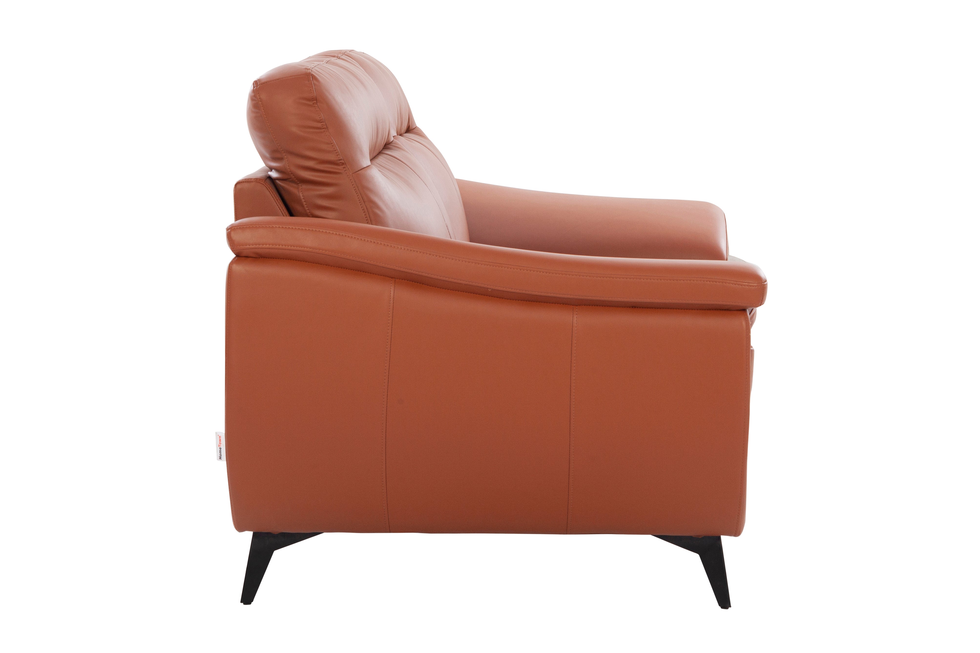 Genova Leatherette Single Seater Sofa in Tan Colour