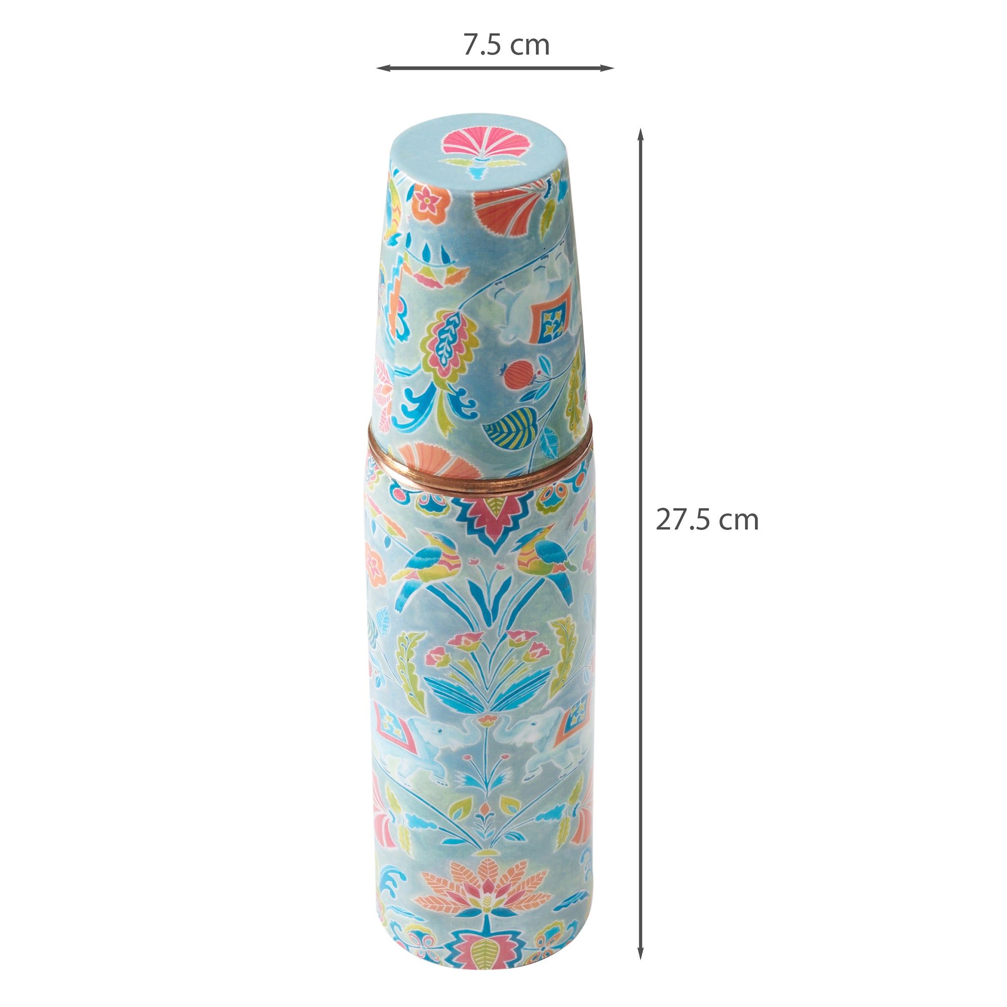 Anar Printed 1 Litre&Igrave;&acirc;&aring;&Ecirc;Copper Bottle and 2 Tumblers 300 ML