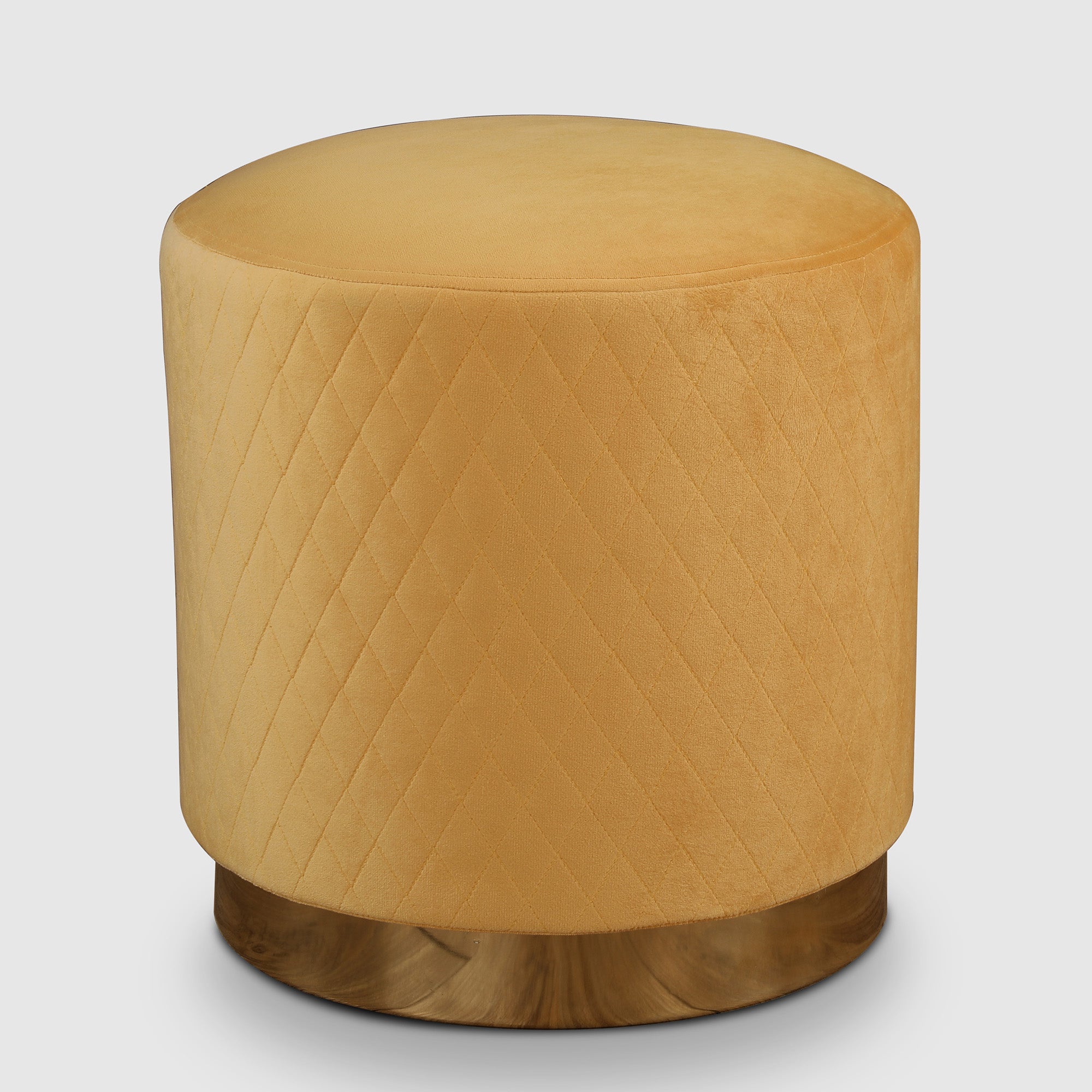 Serena Fabric Ottomans in Mustard Colour