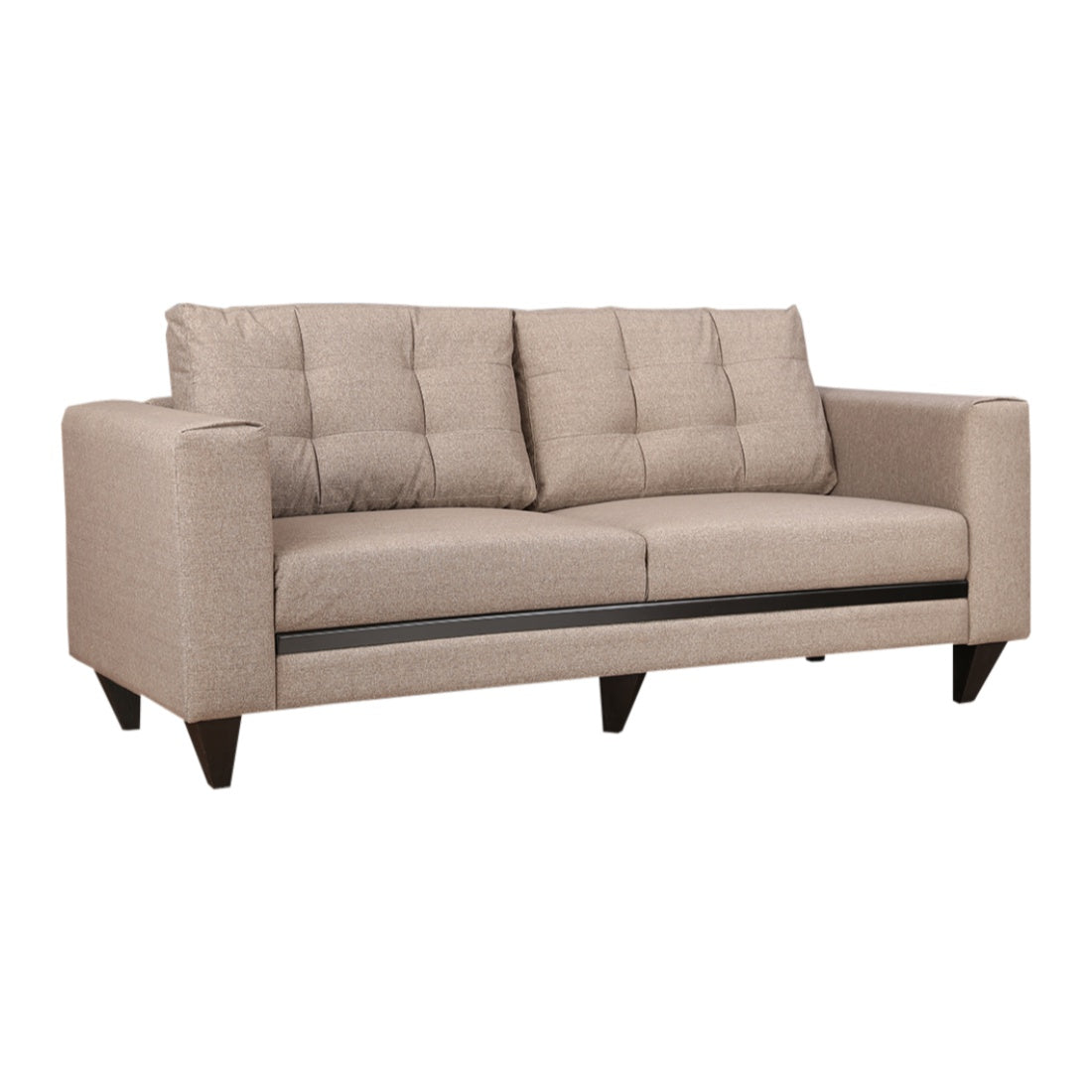 Garcia Fabric 3 Seater Sofa in Brown Colour