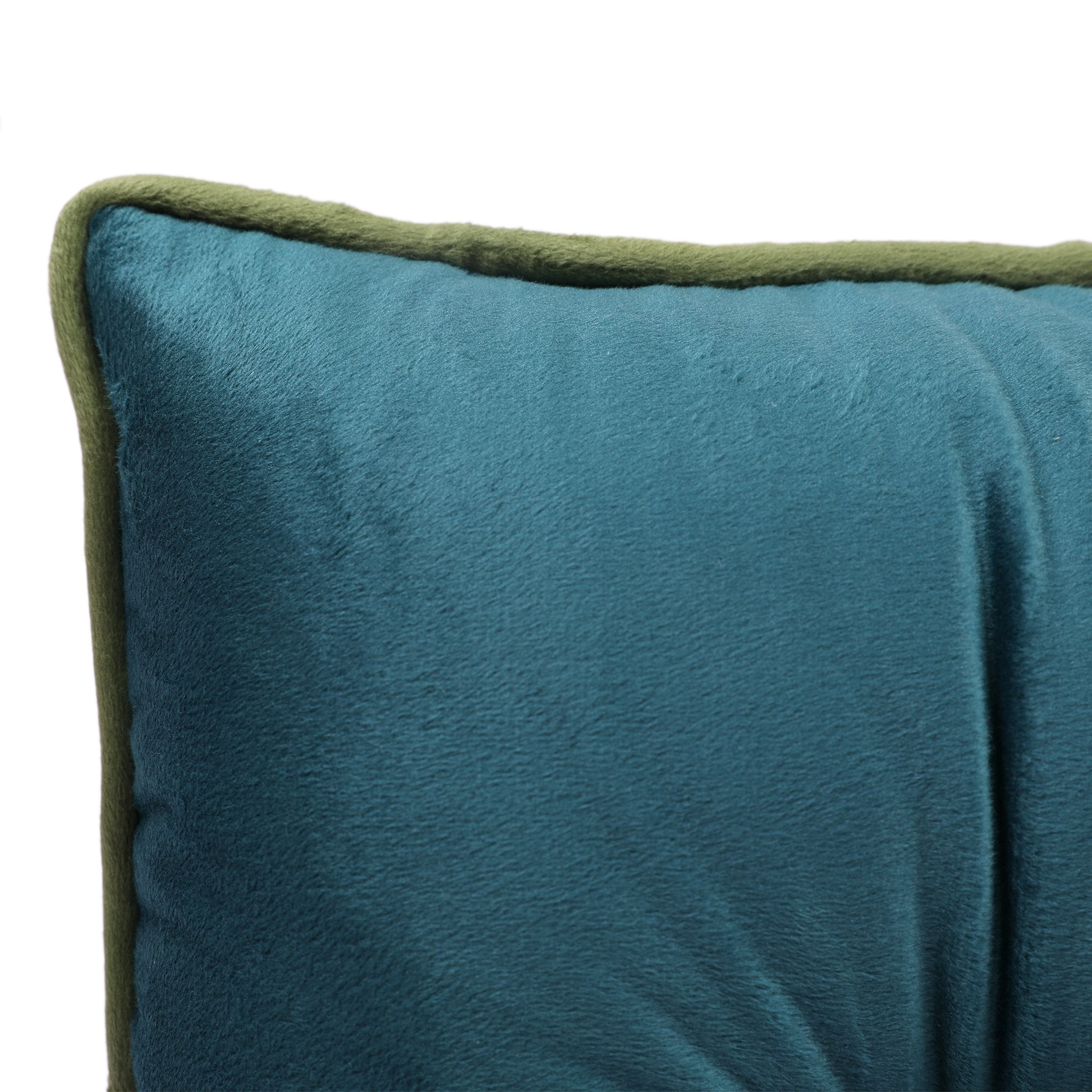 Velvet Solid Dori Filled Cushion Aqua, 30X45cm