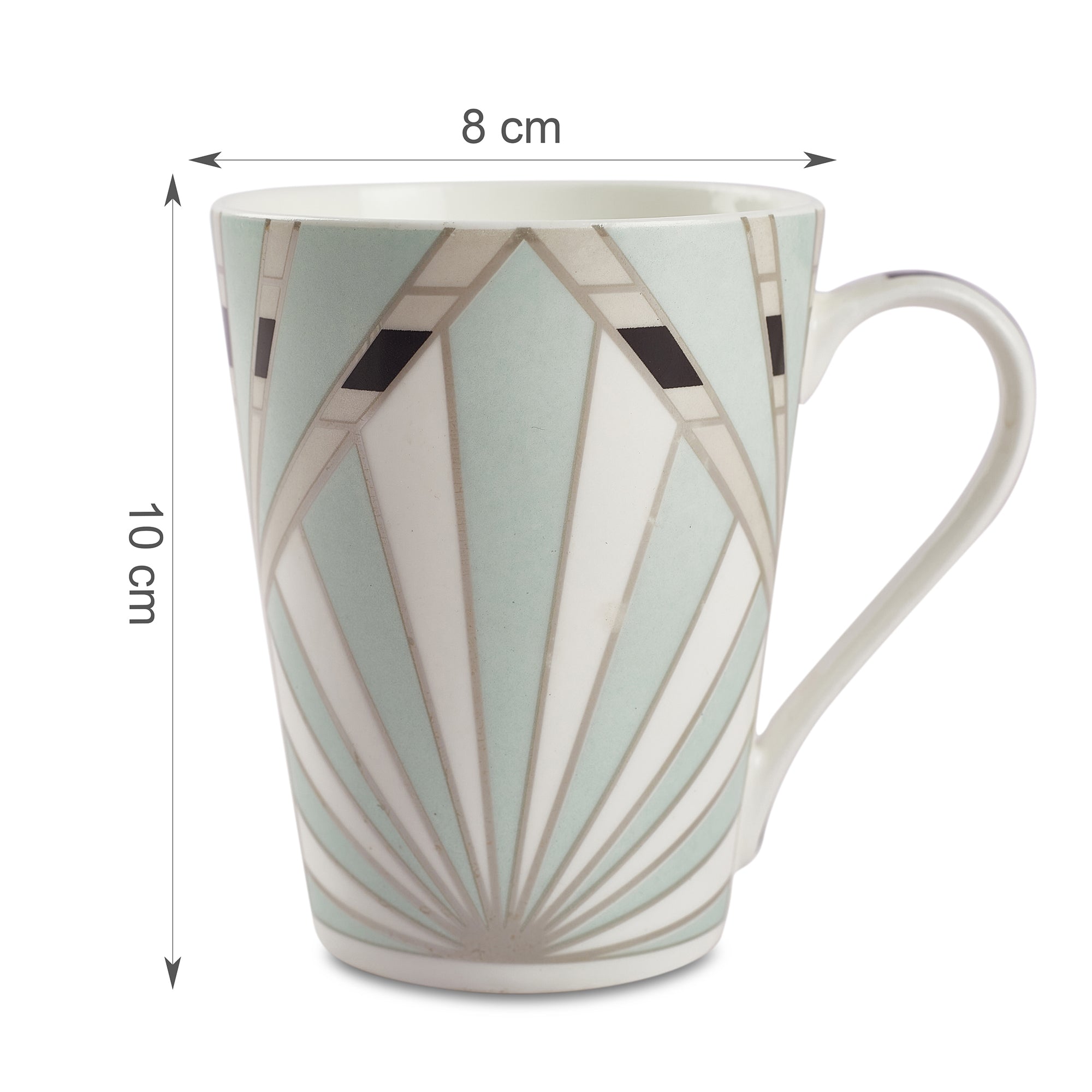 Sapphire Bone China Coffee Mug Set of 4 in Blue Colour