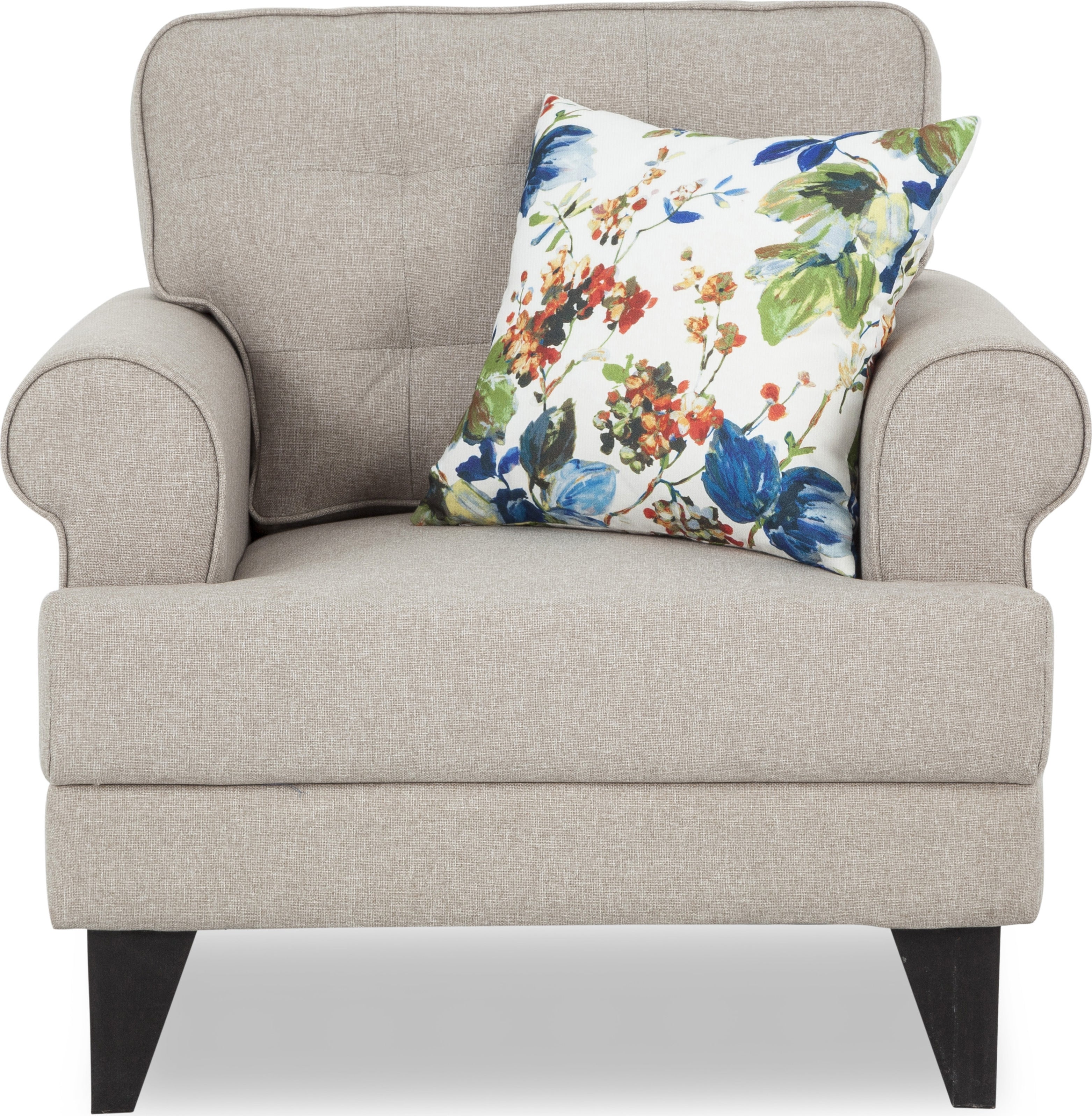 Paddington Fabric Single Seater Sofa in Beige Colour