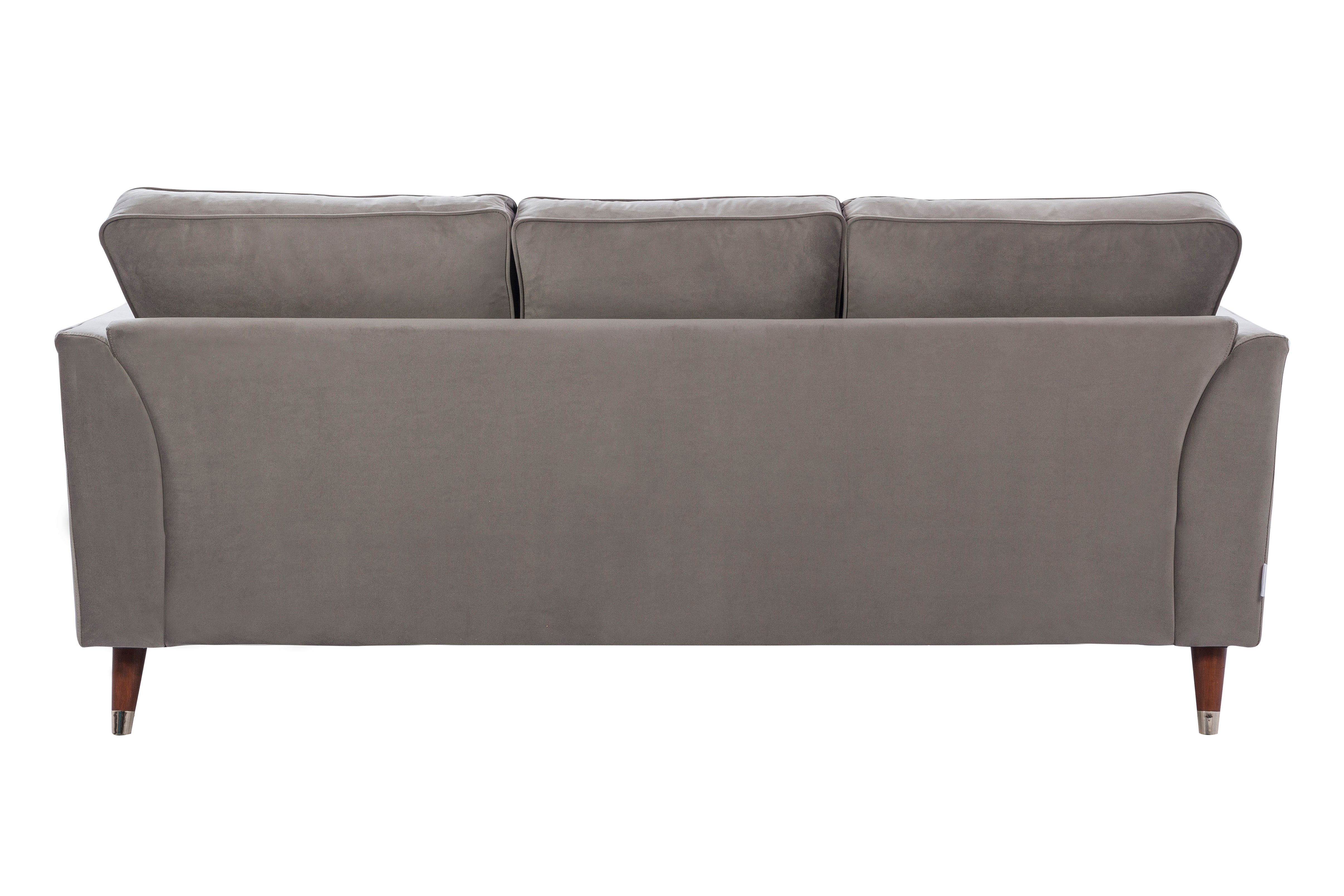 Magnific Velvet Three Seater Sofa in Dark Grey Colour