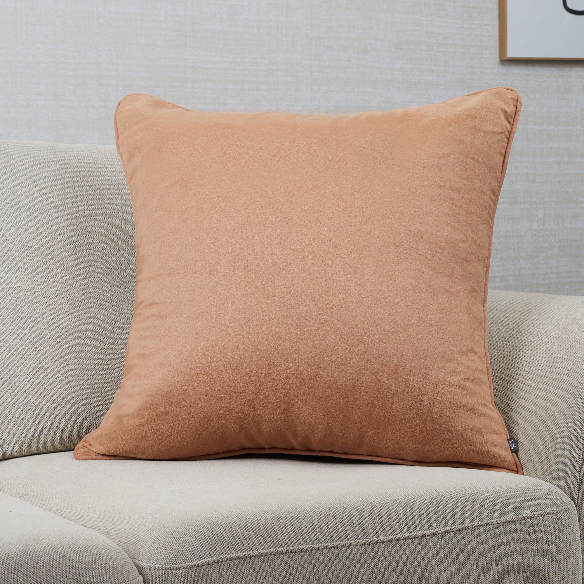 Nora Shades  Reversible Solid Cushion Cover 60X60 Cm in Tan Colour