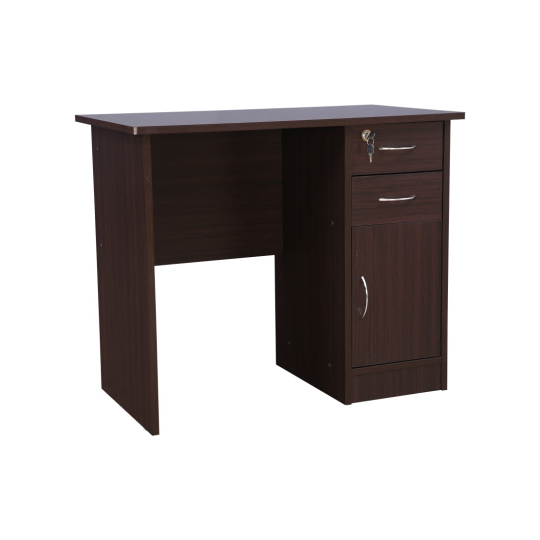Simply Engineered Wood Study Table with 3 Drawer in Walnut Colour