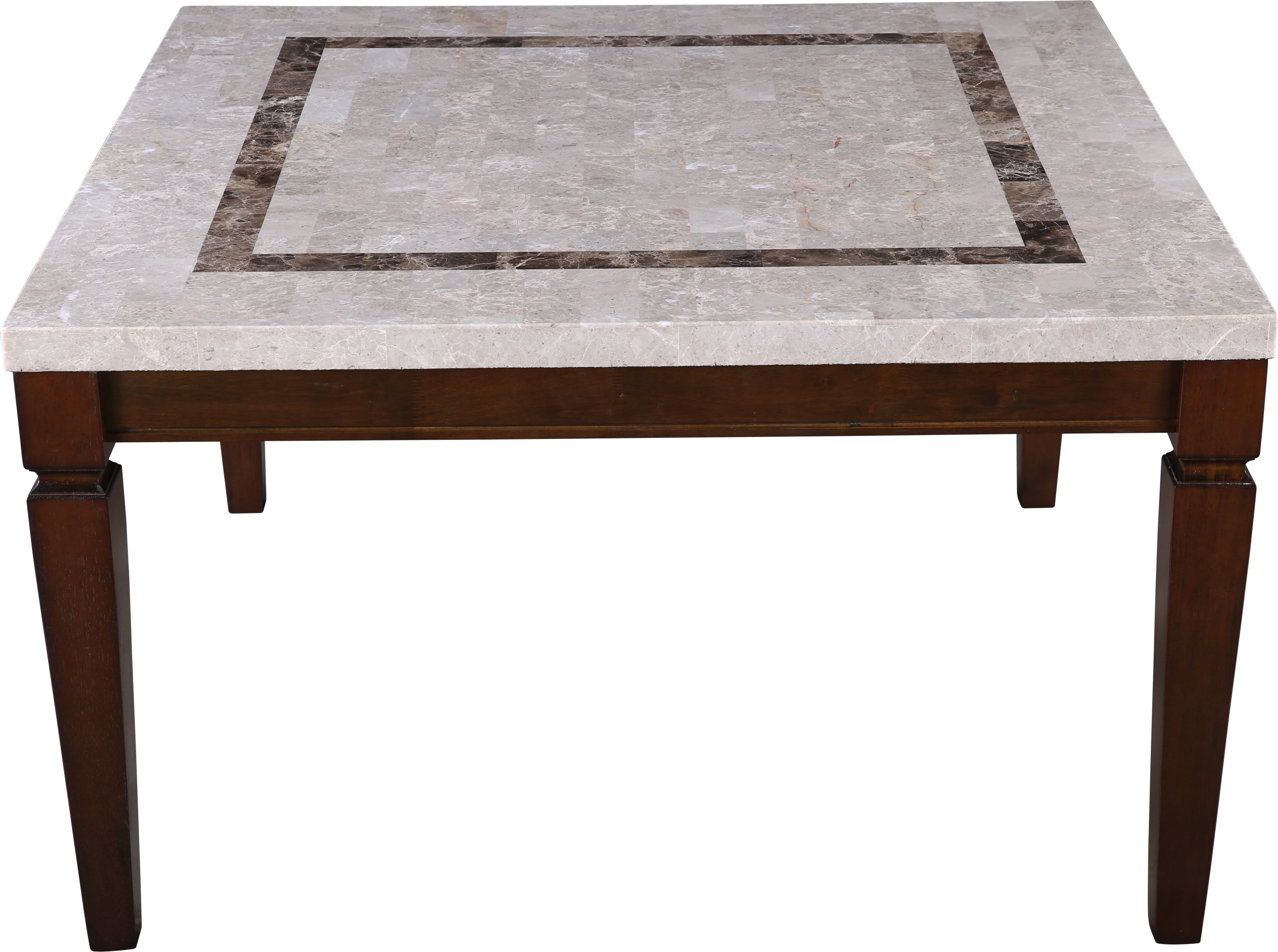 Bliss Marble Top 8 Seater Dining Table with Inlay in Beige Colour