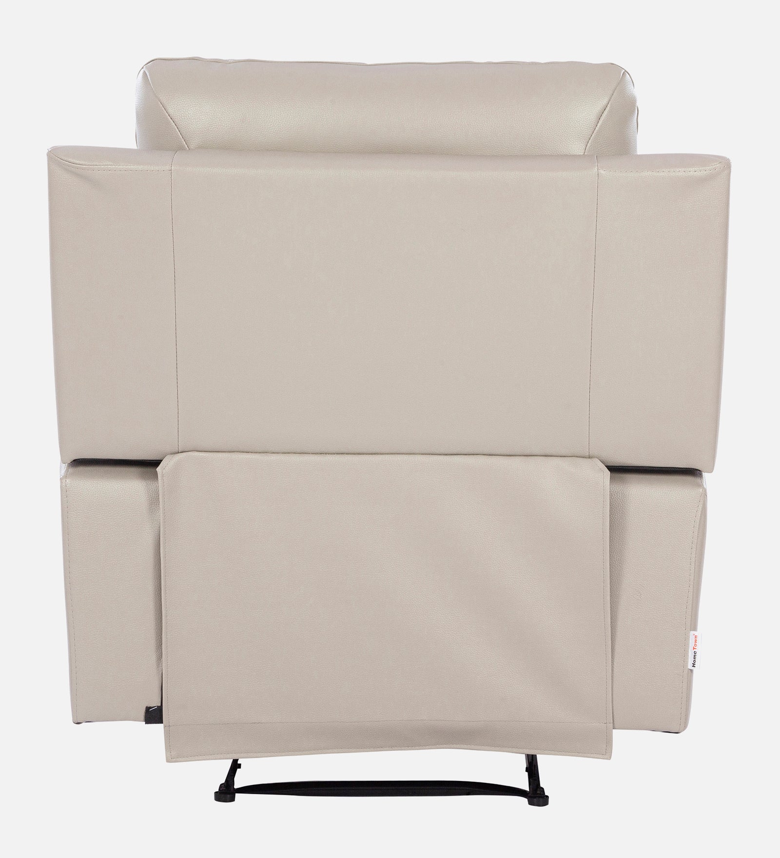 Quantum Half Leather Single Seater Recliner in Light Grey Colour