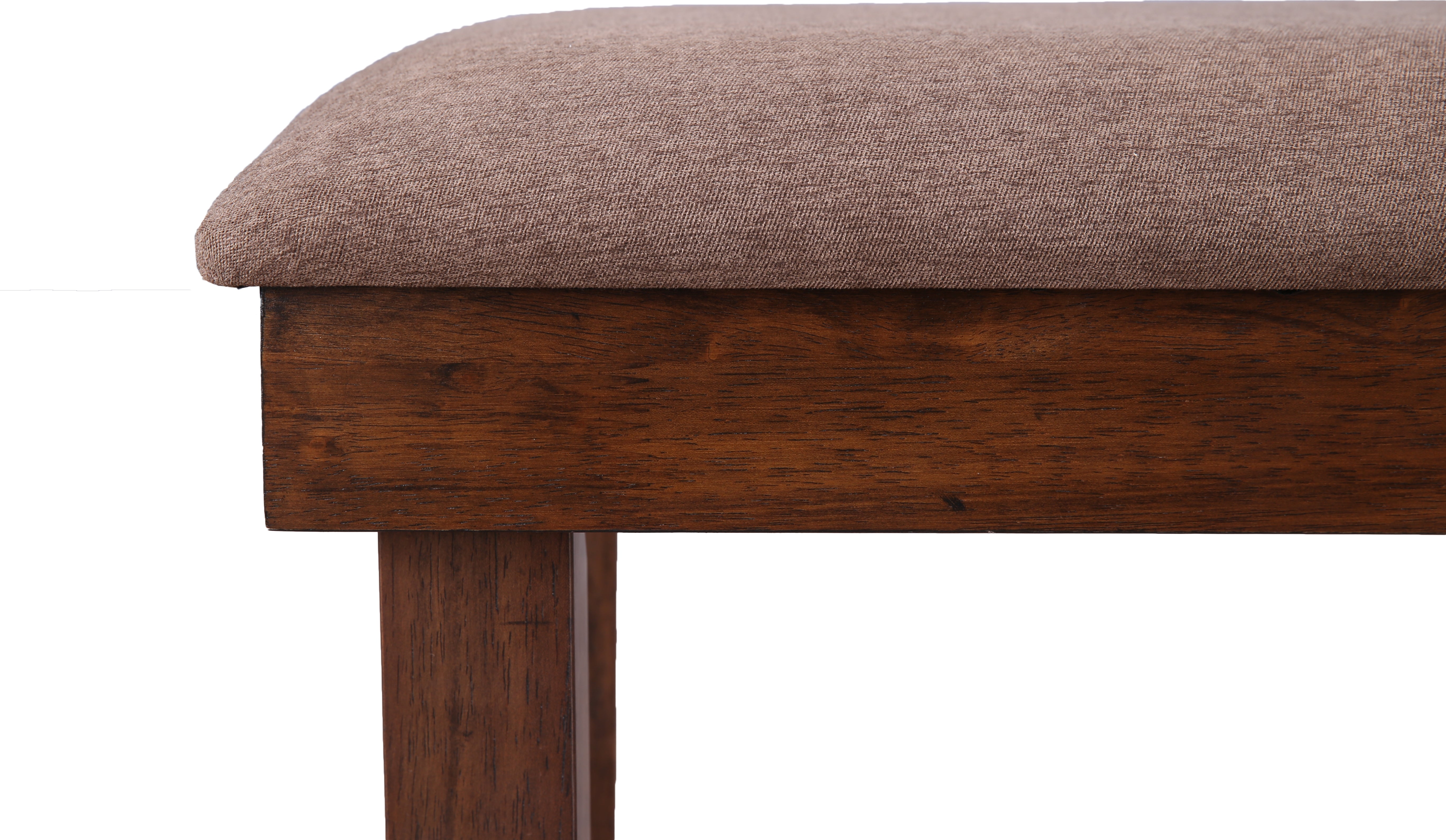 Hopton Solidwood 6 Seater Dining Set With Bench in Walnut Colour