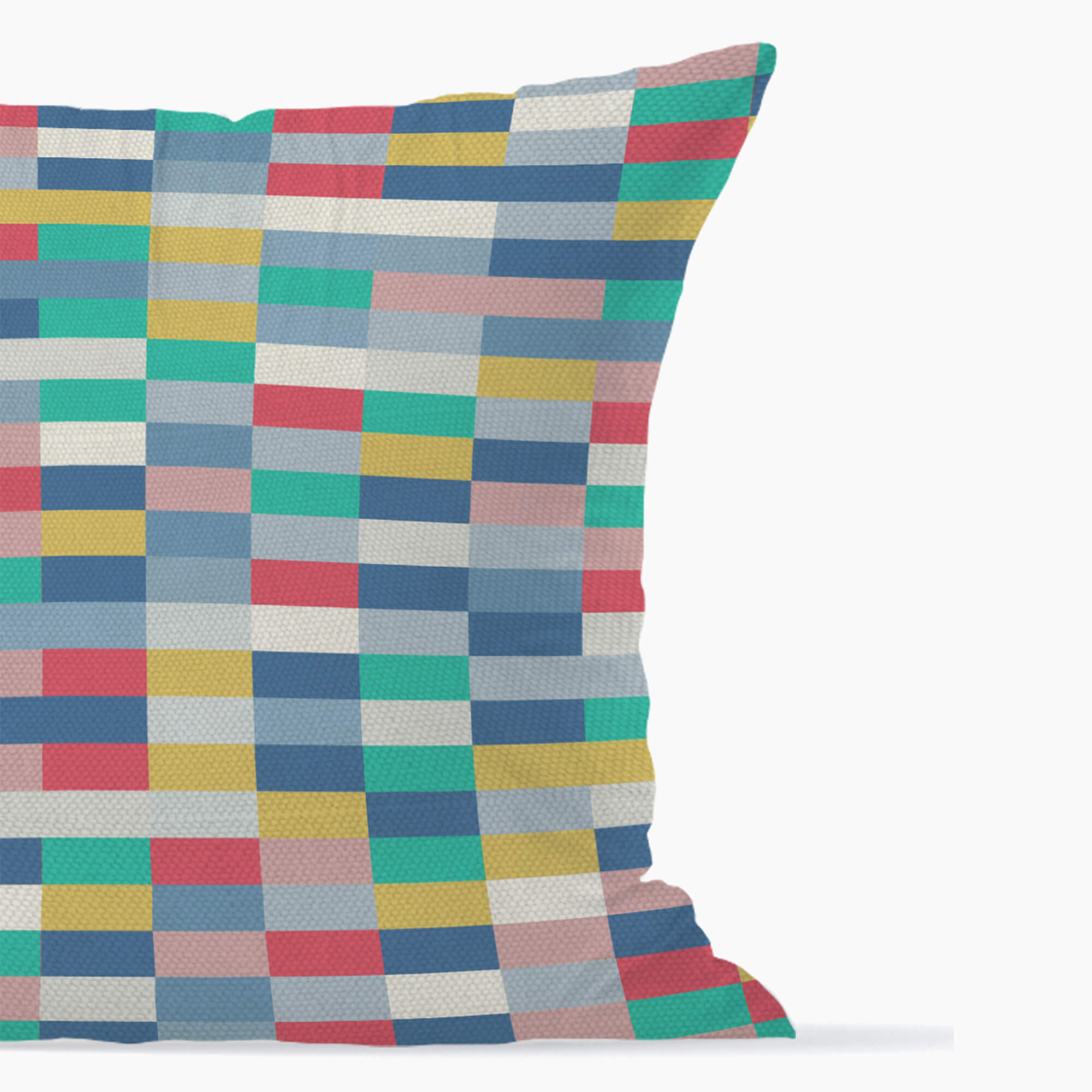 Pop Modern  Reversible Brick Digital Cushion Cover 40x40 Cm in Multi Colour