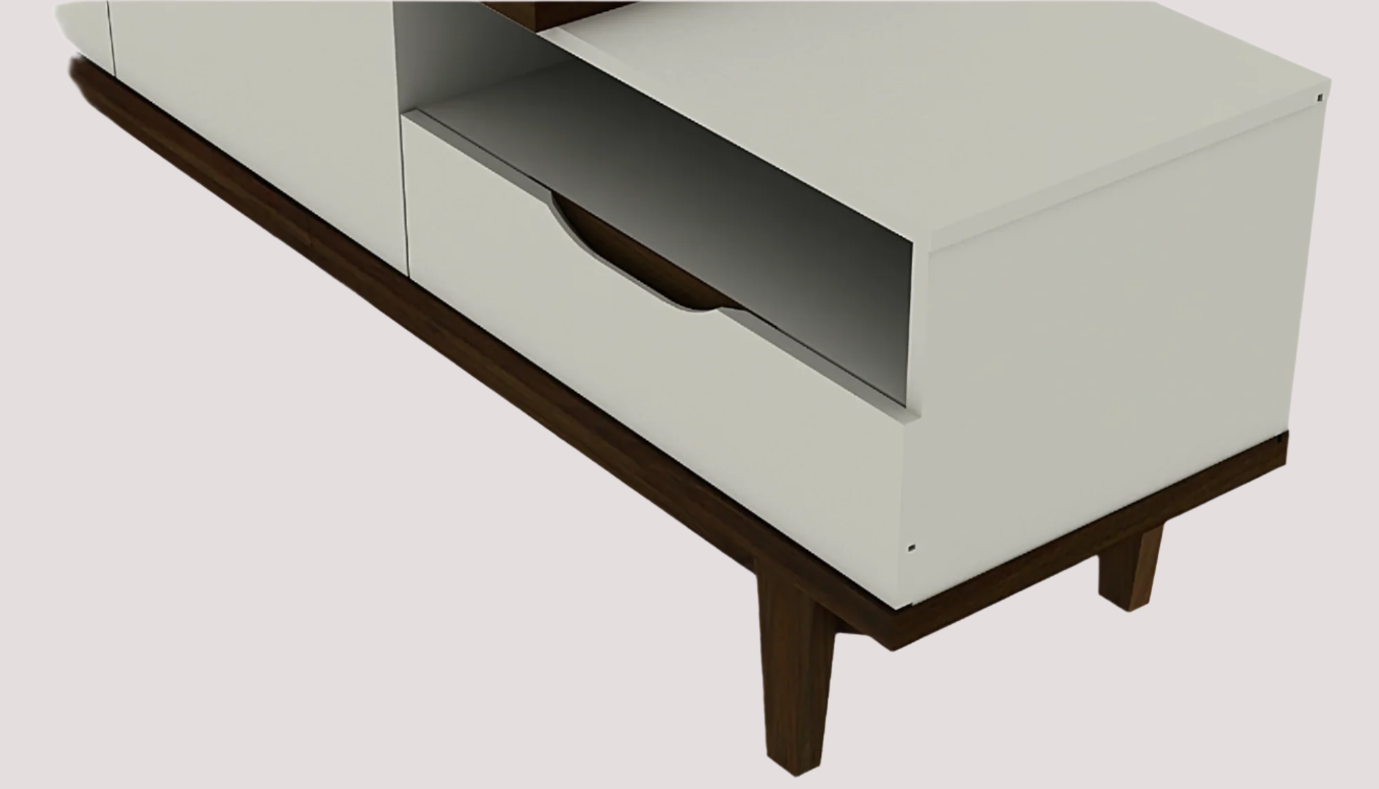 Carmel Tv Unit in White & Brown Colour