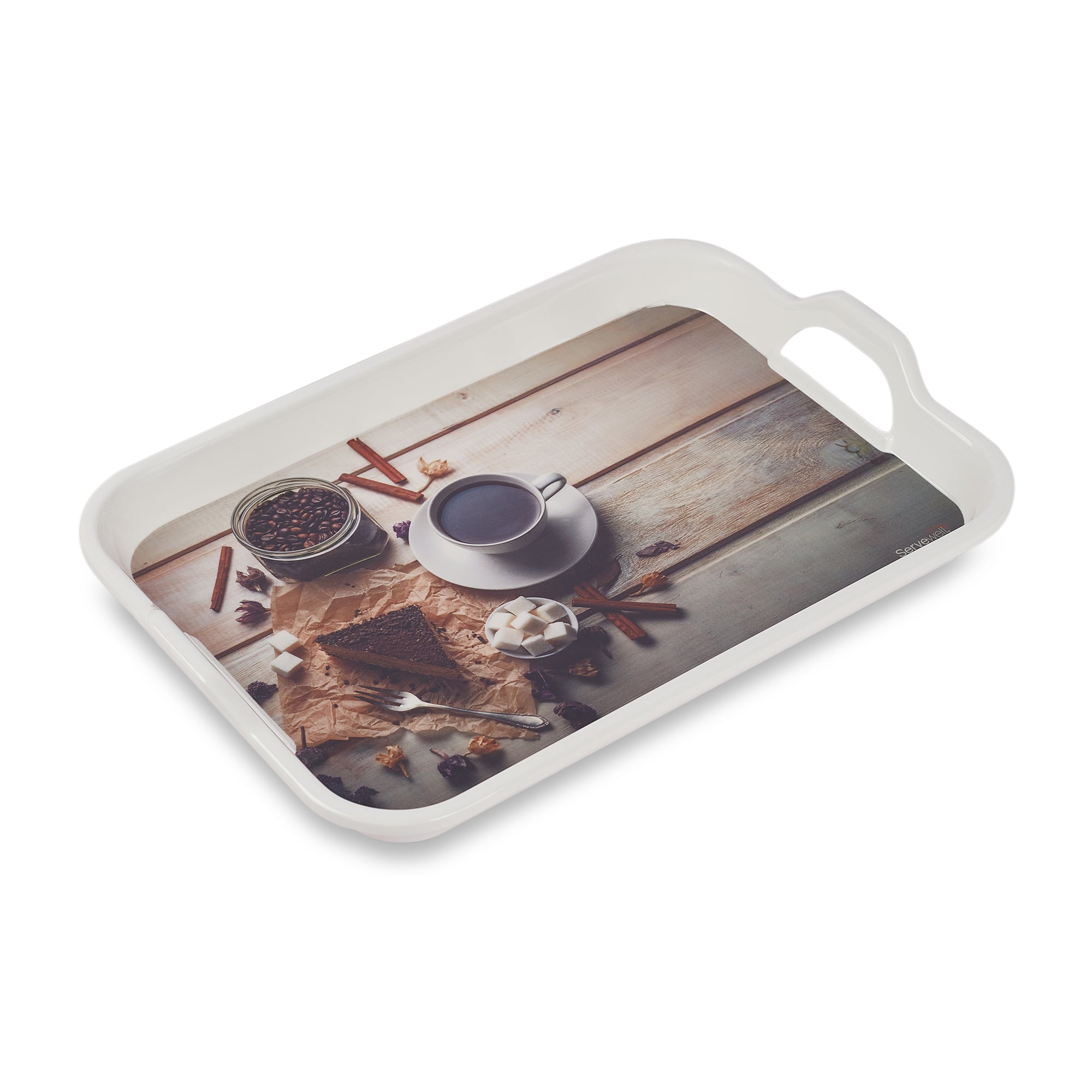 Handy Melamine Tray Set of 3 in Multi Colour