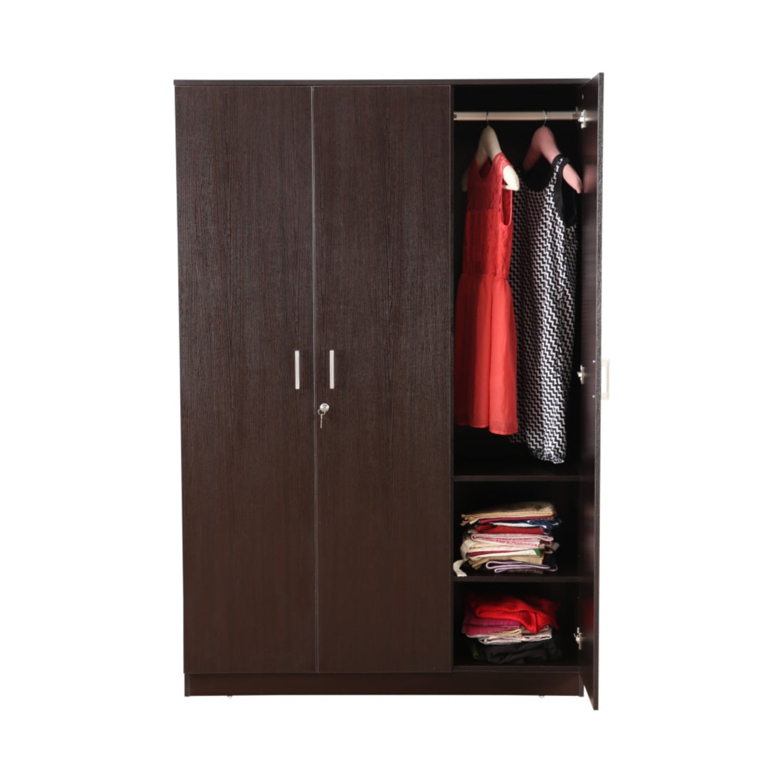 Prime Three door Wardrobe in Wenge Colour