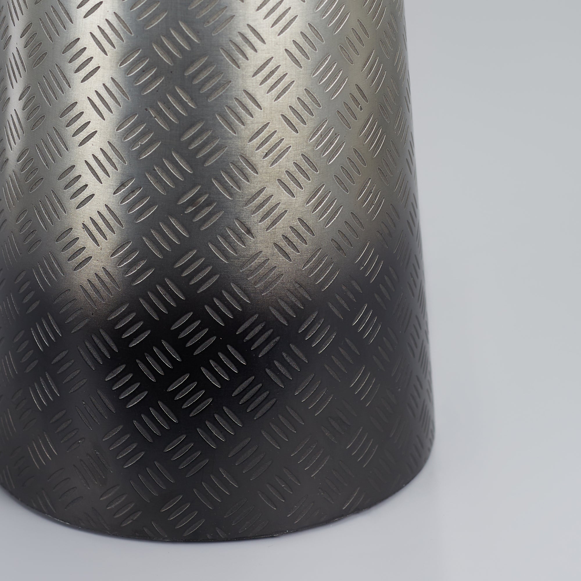 Zeus Iron and Glass Ombre Conical Candle Holder 10x47 Cm in Antique Gold & Black Colour