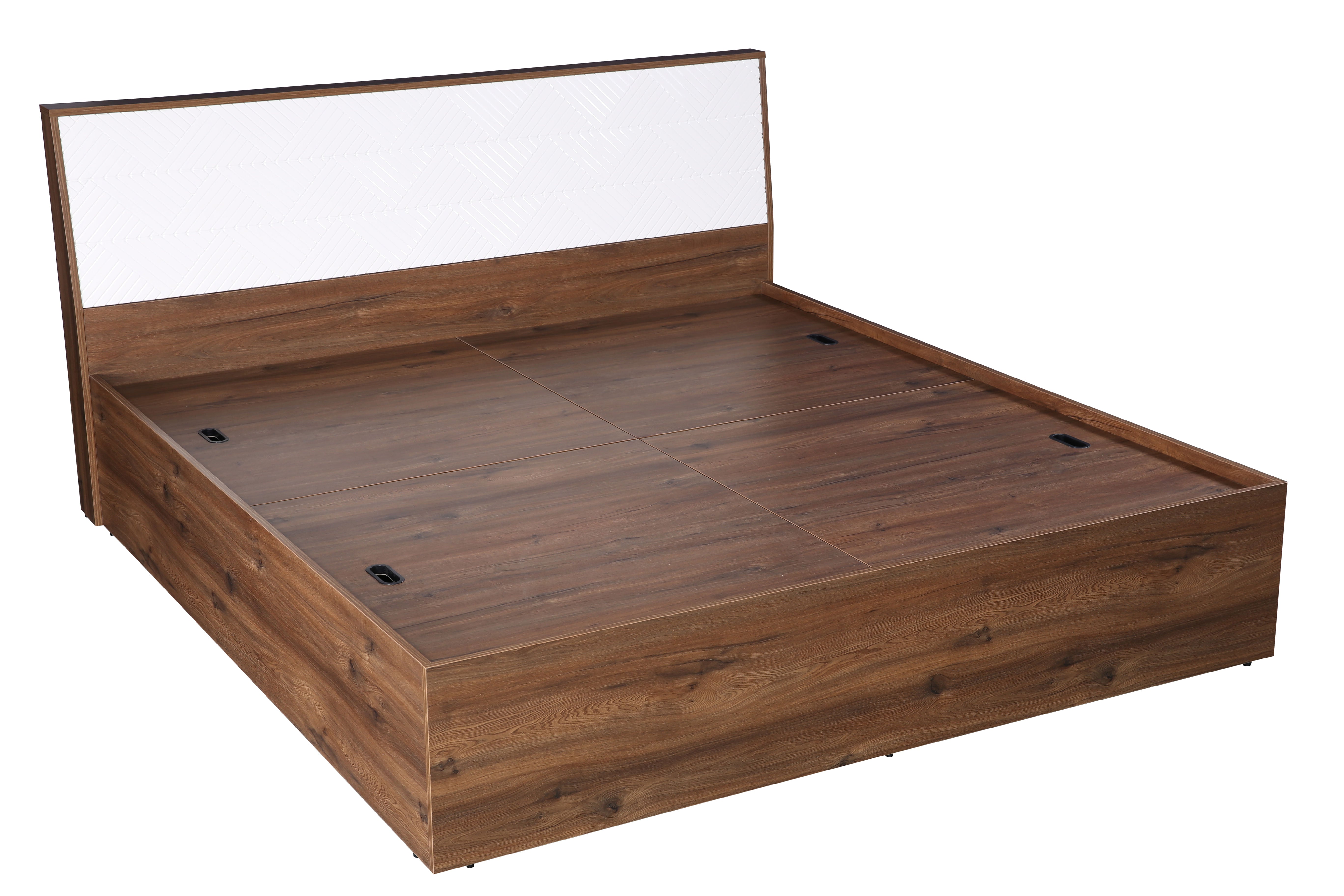 Saville King Size Bed with Box Storage in Dark Vogue Colour