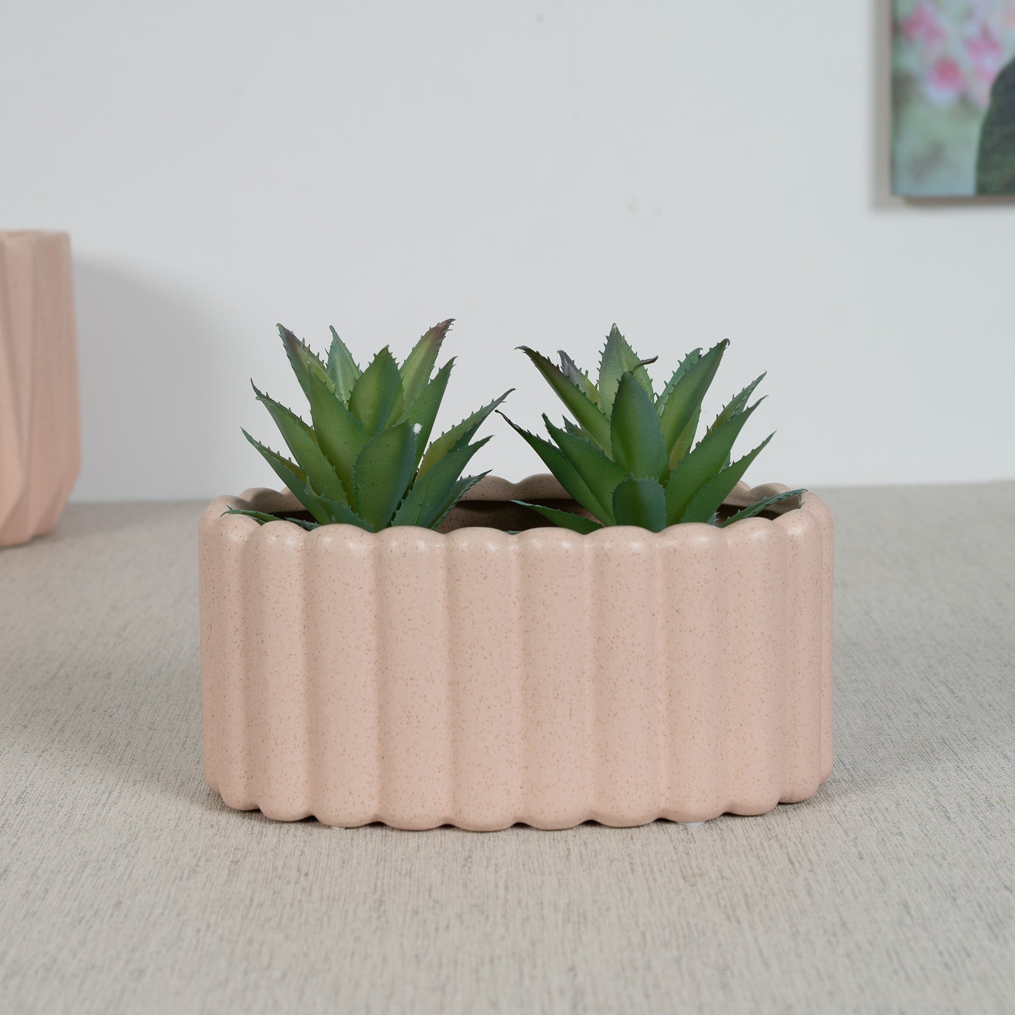 Silk Route Ceramic Planter 10Cm in Pink Colour