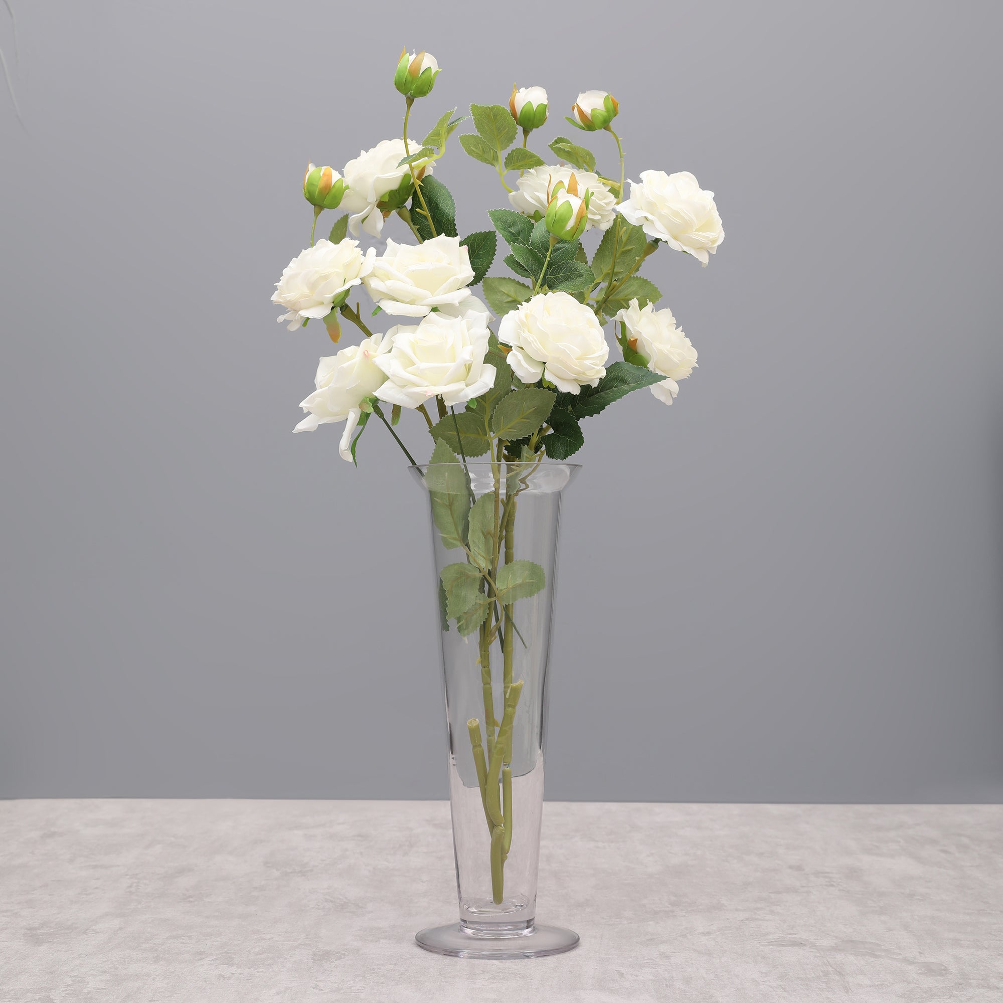 EDEL MODERN CLEAR GLASS SMALL SIZED VASE BY LIVING ESSENCE