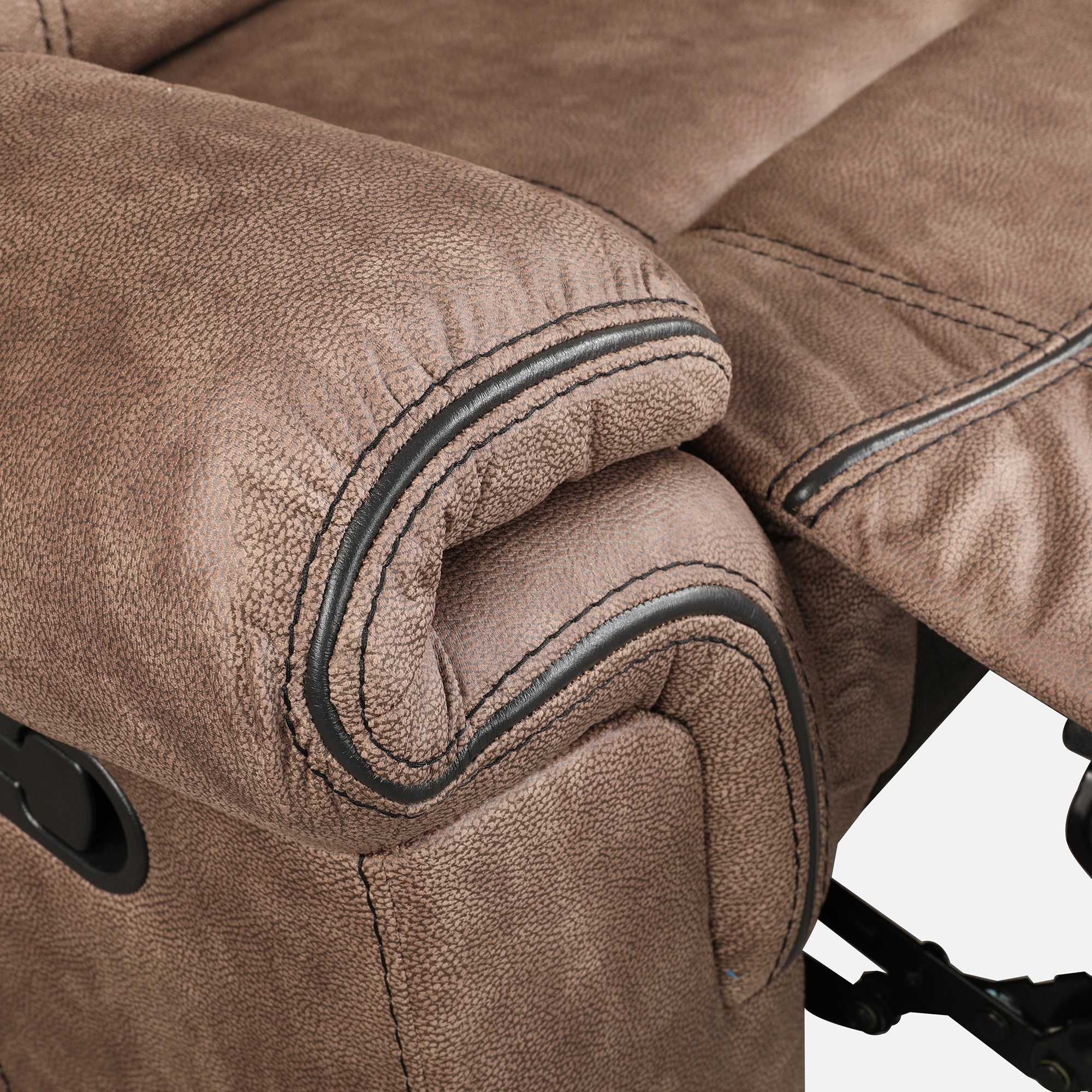 Enfield Fabric 1 Seater Rocker Recliner in Brown Colour