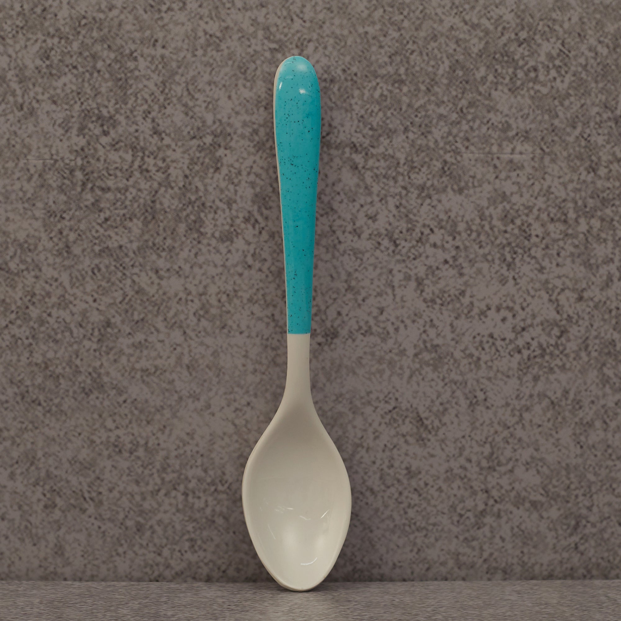 Emilia Melamine Speckles Table Spoon in Dusky Blue Colour