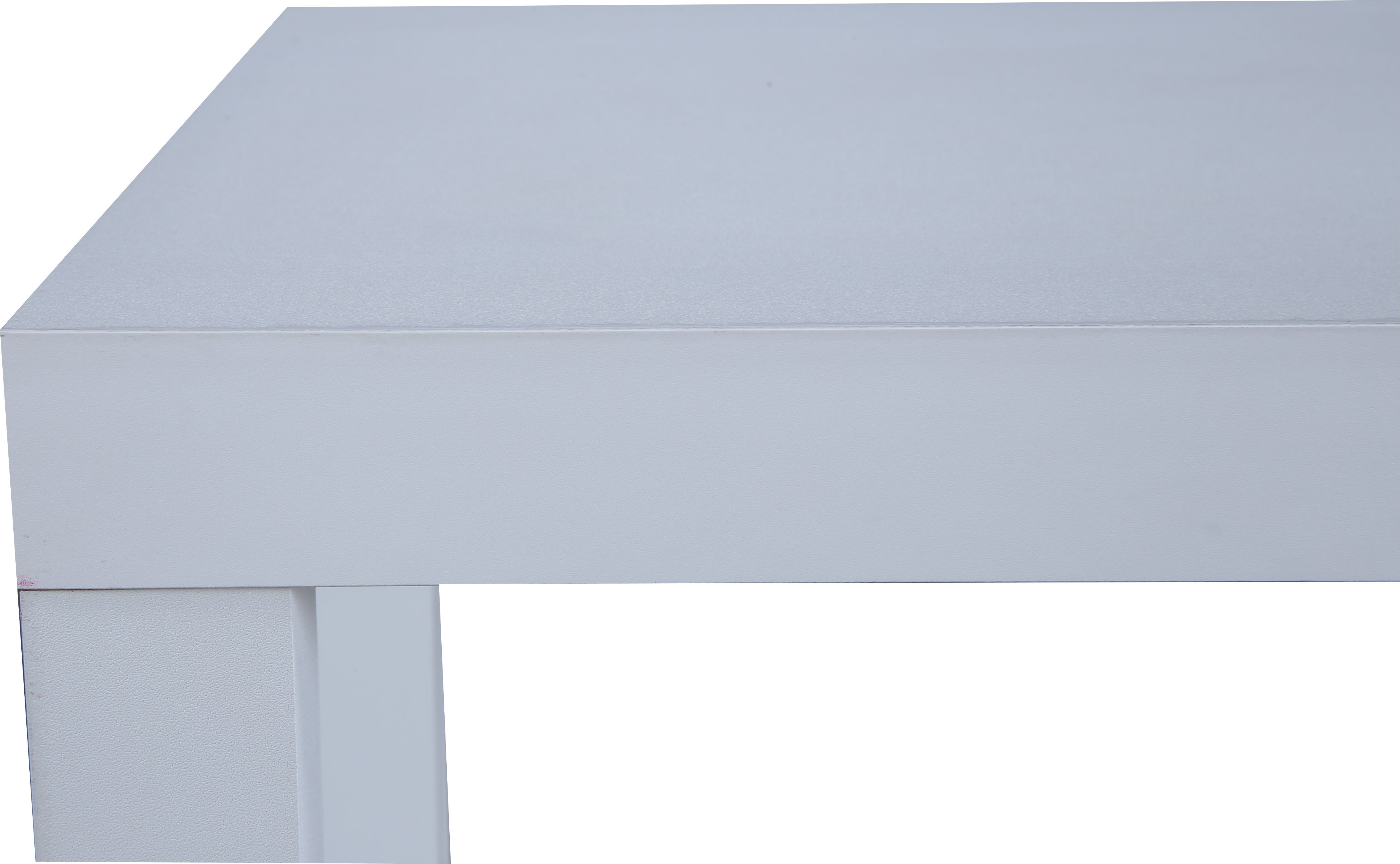 Larix Engineered Wood Side Table in White Colour