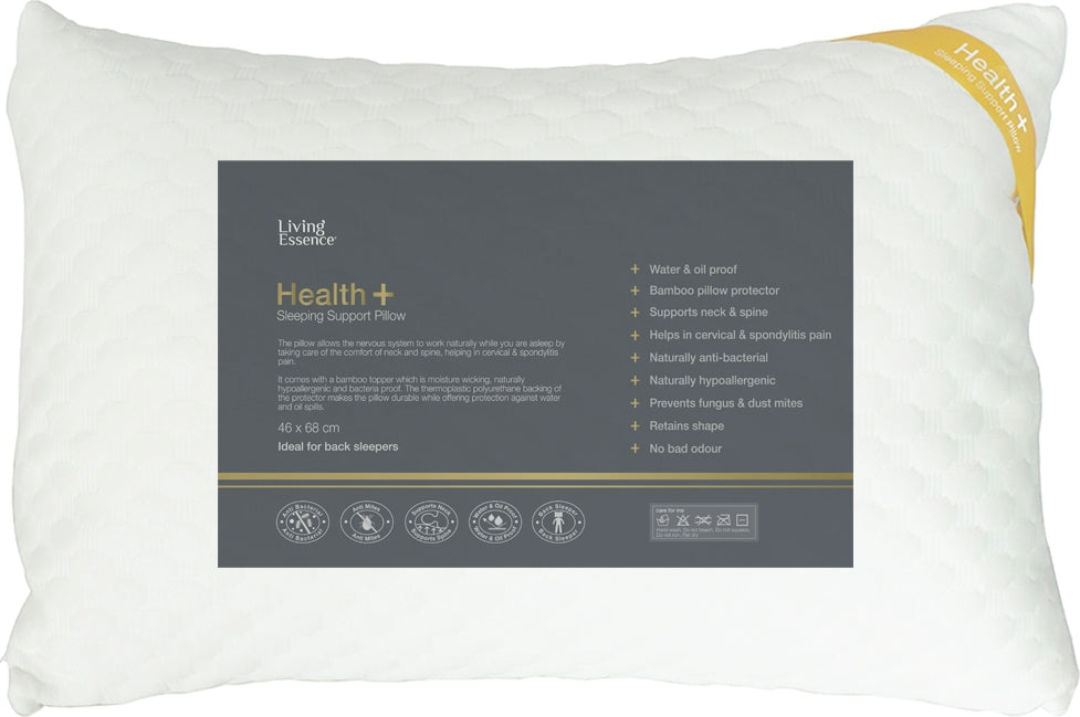 Health Plus Bamboo Pillow 46X68 Cm in White Colour