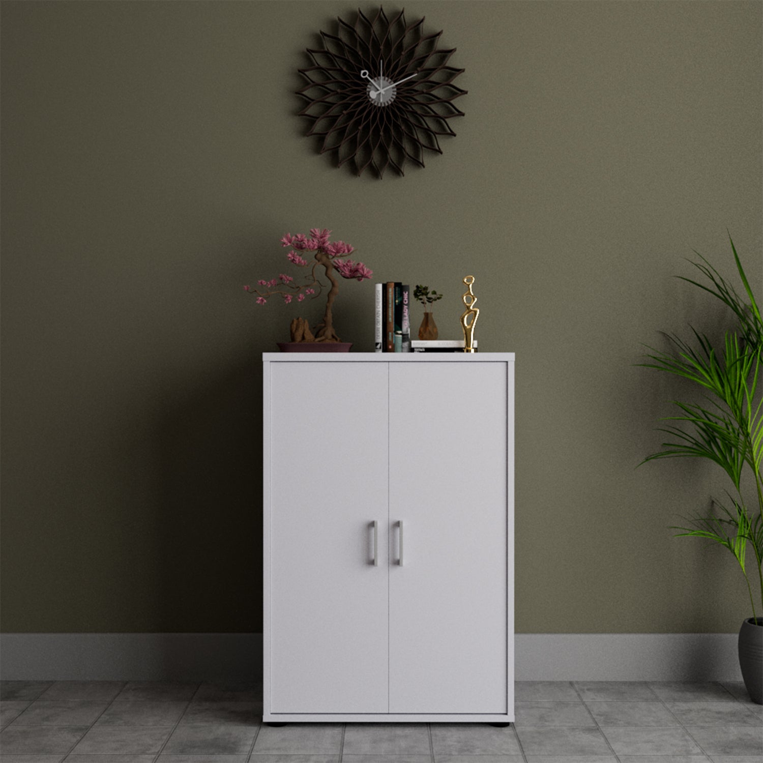 Henley Engineered Wood Multipurpose Cabinet in White Colour